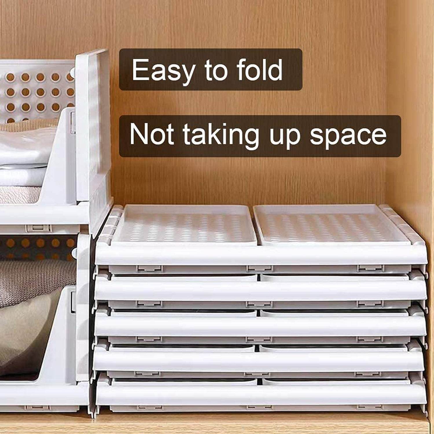 7731 Clothes Organizer 4 Layer Drawer For Wardrobe Cupboard Organizer For Clothes Foldable And Stackable Closet Organizer Drawer Organizer For Clothes Multi Purpose Plastic Drawer - 9XShoppy