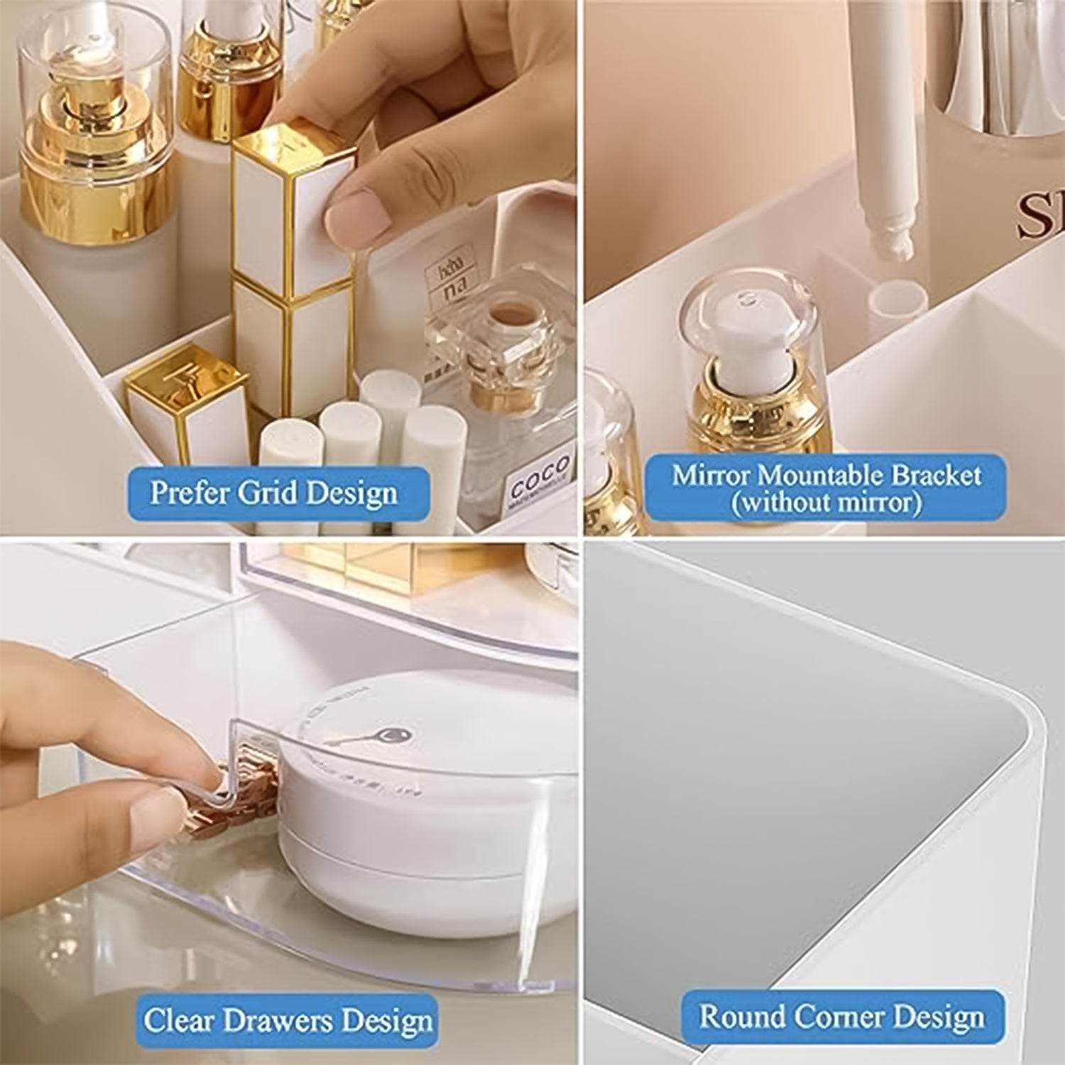 Multi-functional Plastic Vanity Storage Box - 9XShoppy