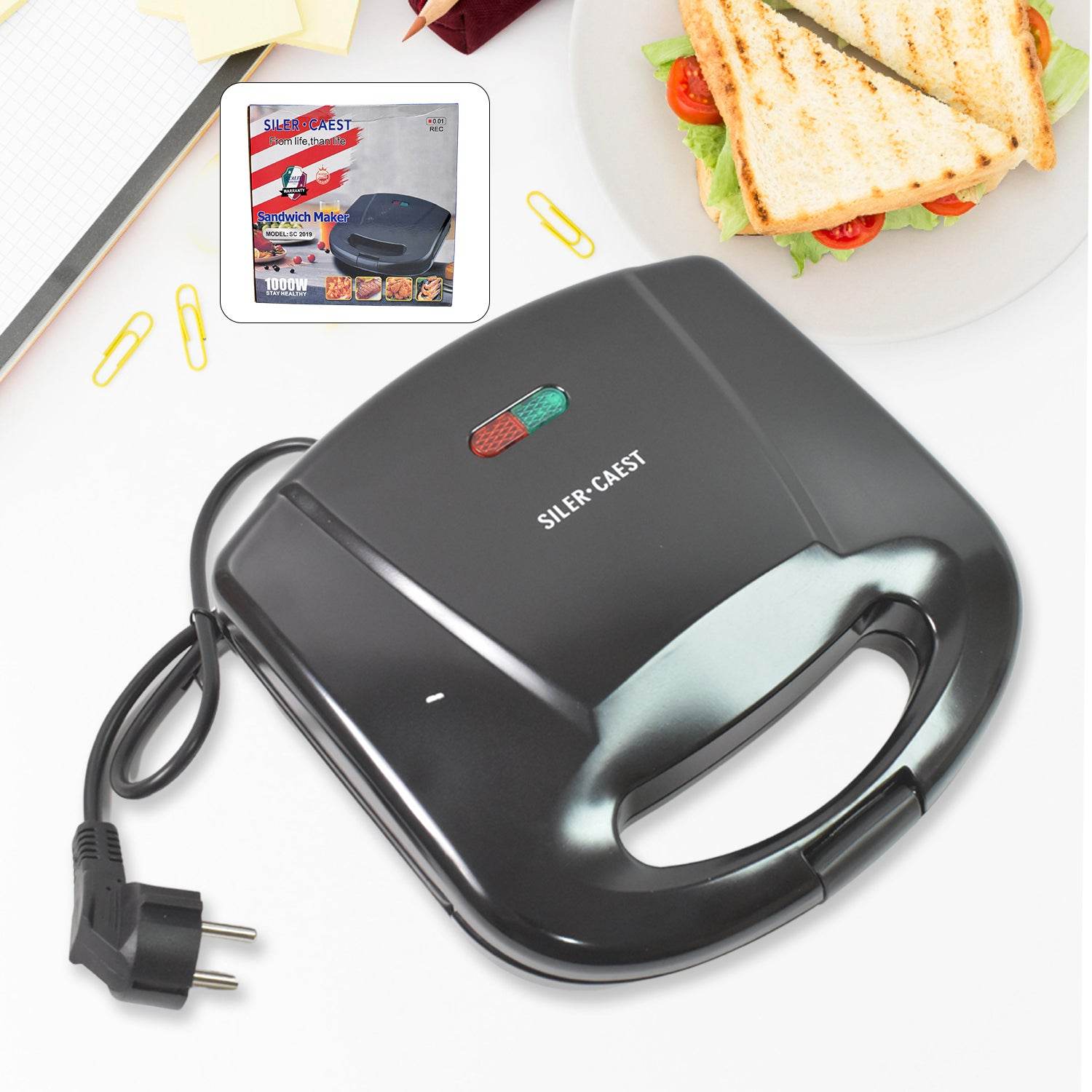Sandwich Maker Makes Sandwich Non-stick Plates - 9XShoppy