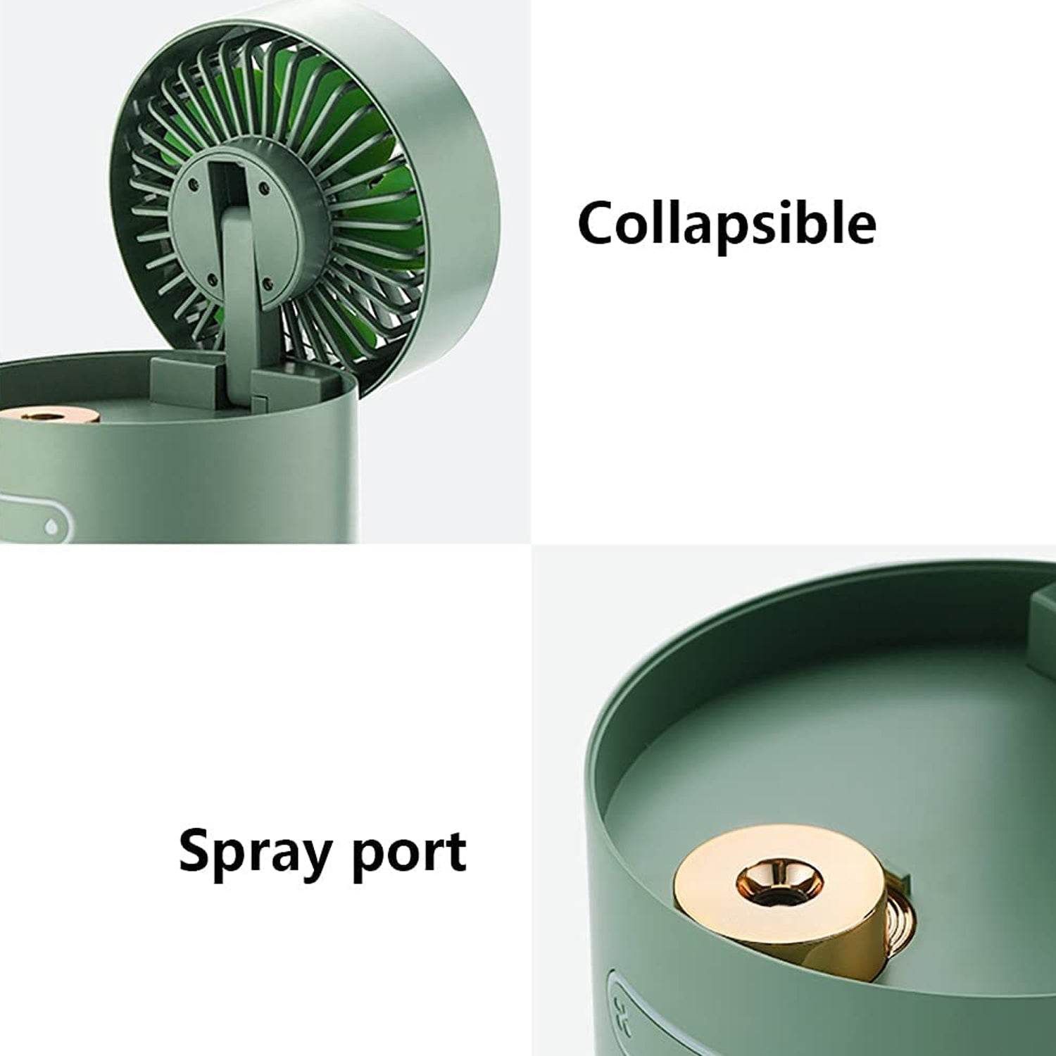 7615 Mini Desktop Cooling Fan Automatic Shaking Head Rotating Spray Humidifier Fan Water Cooling Small Fan Desktop Mini Air Conditioning Fan With Small Water Tank (Battery Not Include) - 9XShoppy