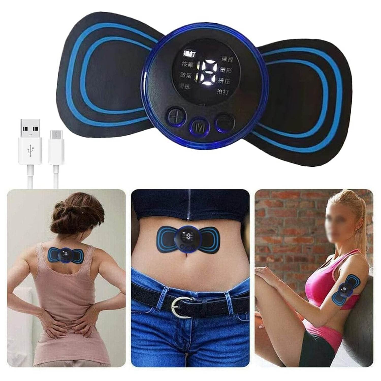 6204 Portable Usb Neck Massager Electric Neck Massager Automatic Massage Enhancer Mini Cervical Massager Ems Lymphatic Drainage Massage With Cable - 9XShoppy