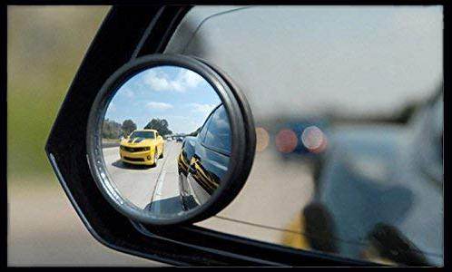 1512 Blind Spot Round Wide Angle Adjustable Convex Rear View Mirror - Pack Of 2 - 9XShoppy