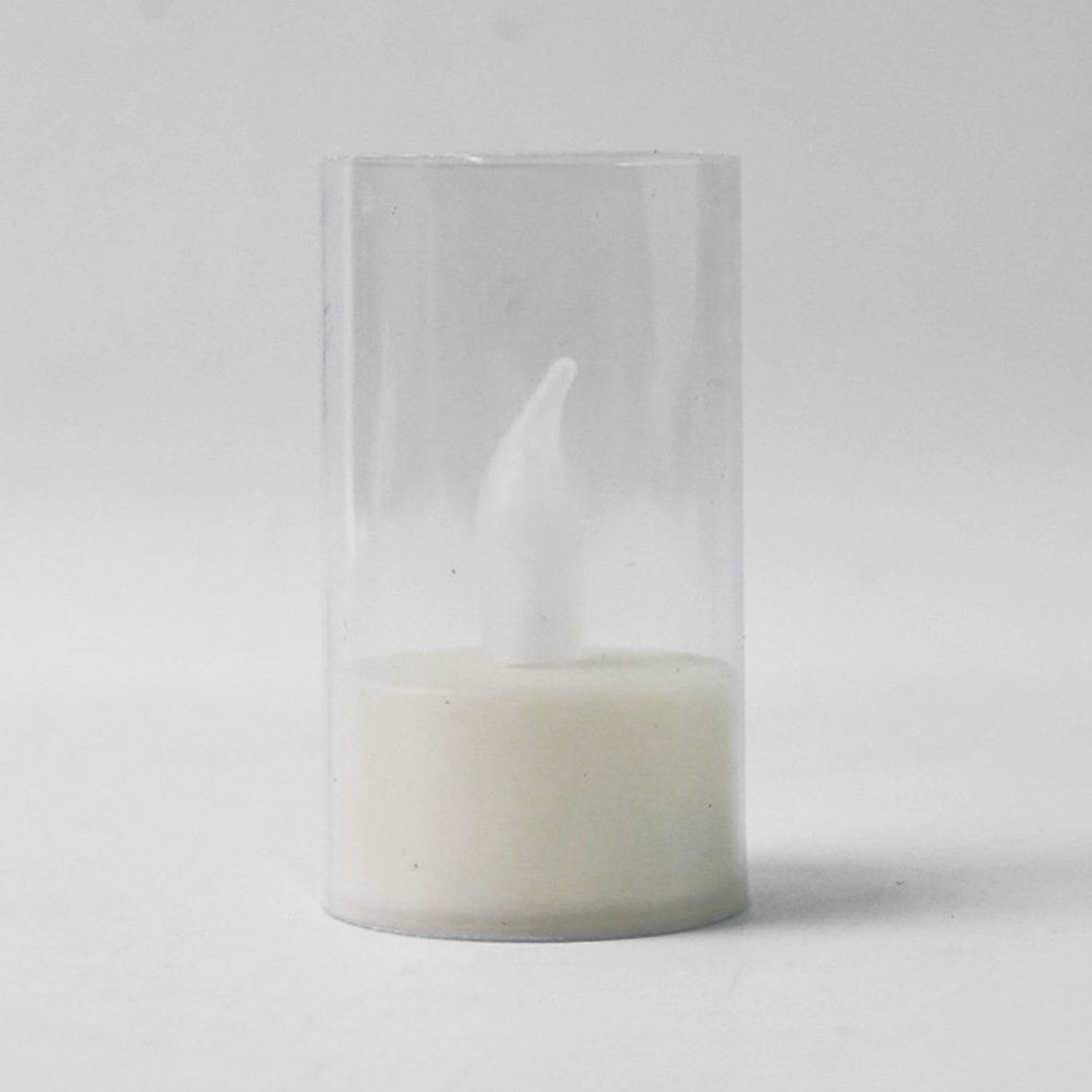 Flameless Candles With Transparent Plastic Covers Set Of 24 Pcs Led - 9XShoppy