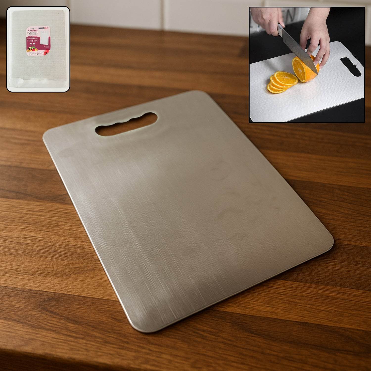 Premium Stainless Steel Cutting Board 229mm X 330mm (1 Pc) - 9XShoppy