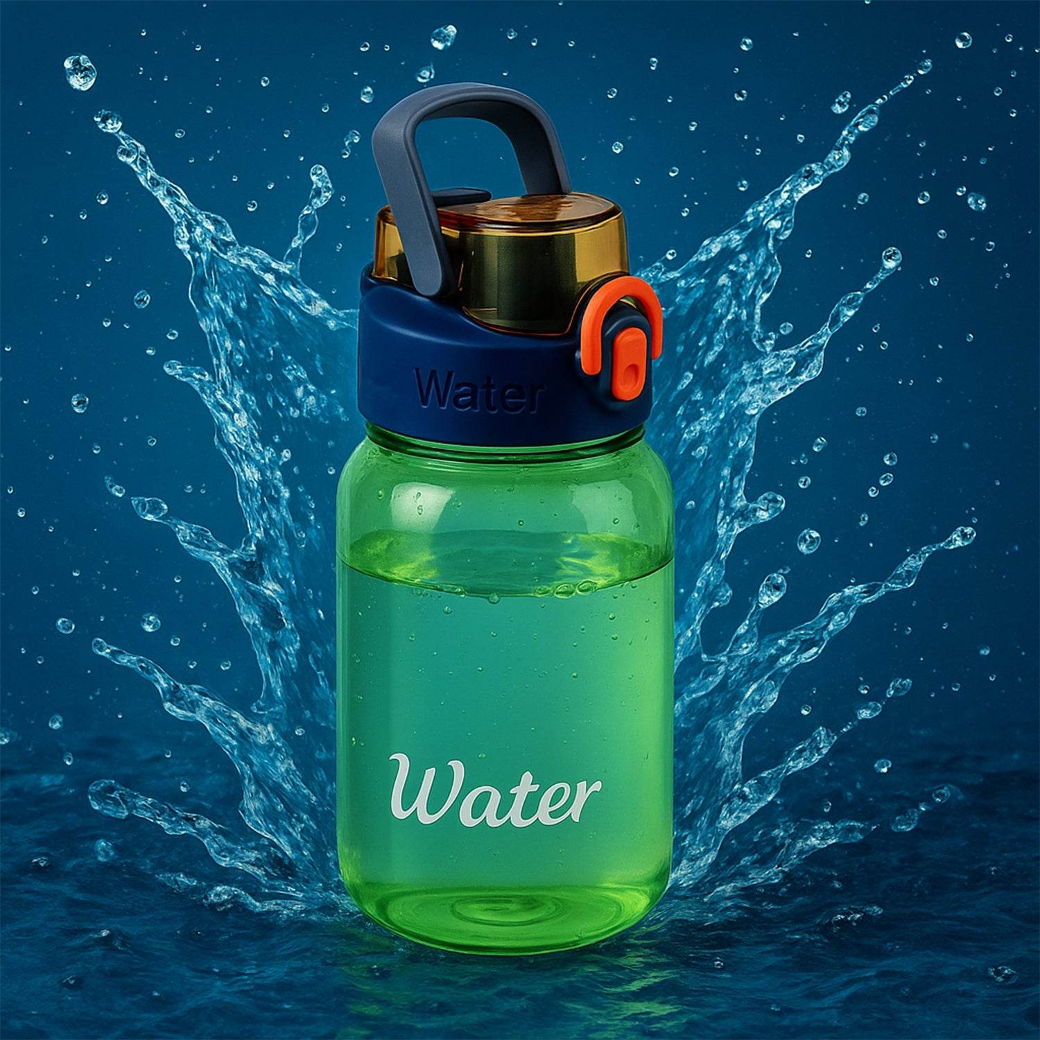 Green Leak-proof Portable Fruit Infuser Water Bottle Approx 600ml (1 Pc) - 9XShoppy