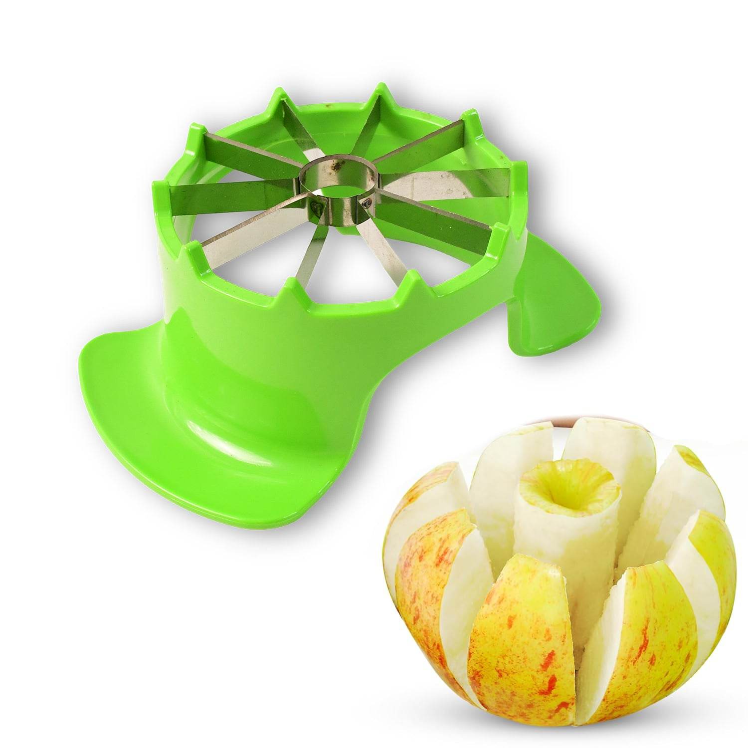 Apex Apple Cutter With Container Unbreakable Abs Body Stainless Steel Blades - 9XShoppy
