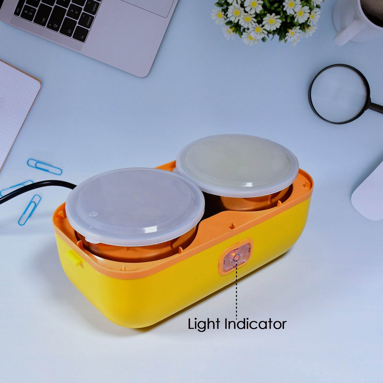 2layer Electric Lunch Box For Office Portable Lunch Warmer With Removable 4 Stainless Steel Container. - 9XShoppy