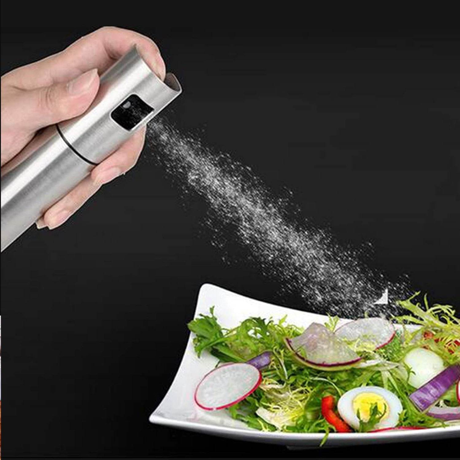 Oil Spray Bottle For Dosa Food Grade Stainless Steel Glass Oil Spray Bottle (100 Ml) - 9XShoppy
