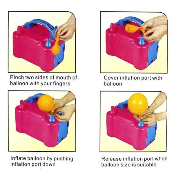 Portable Dual Nozzle Electric Balloon Blower Pump Inflator - 9XShoppy
