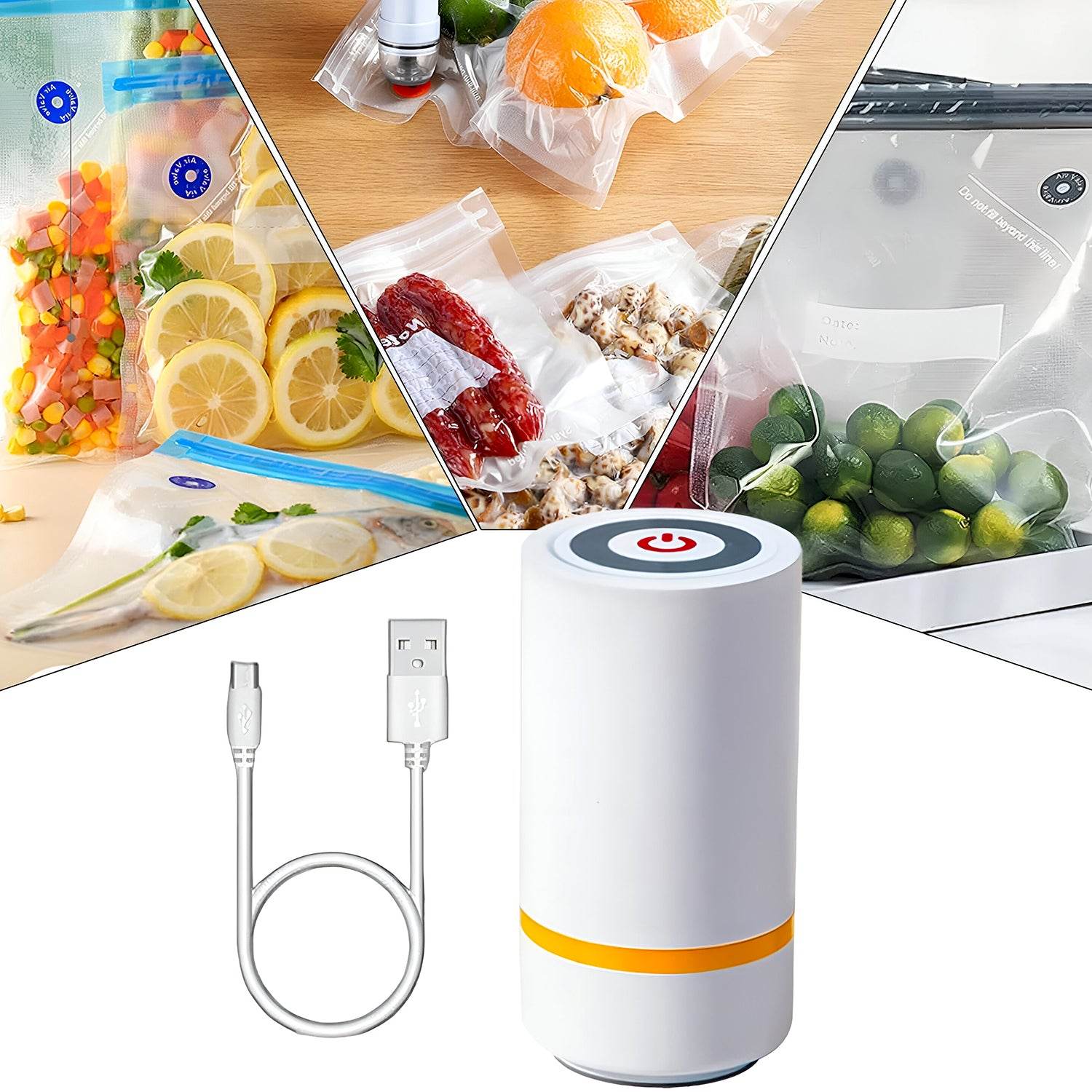 Portable Usb Rechargeable Vacuum Sealer Machine (1 Pc) - 9XShoppy