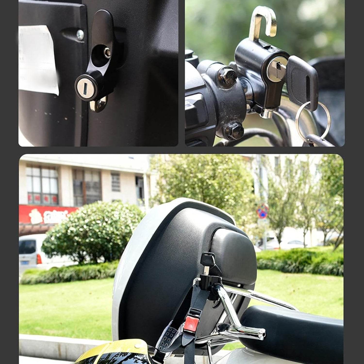 Heavy-duty Helmet Lock For Motorcycle - 9XShoppy