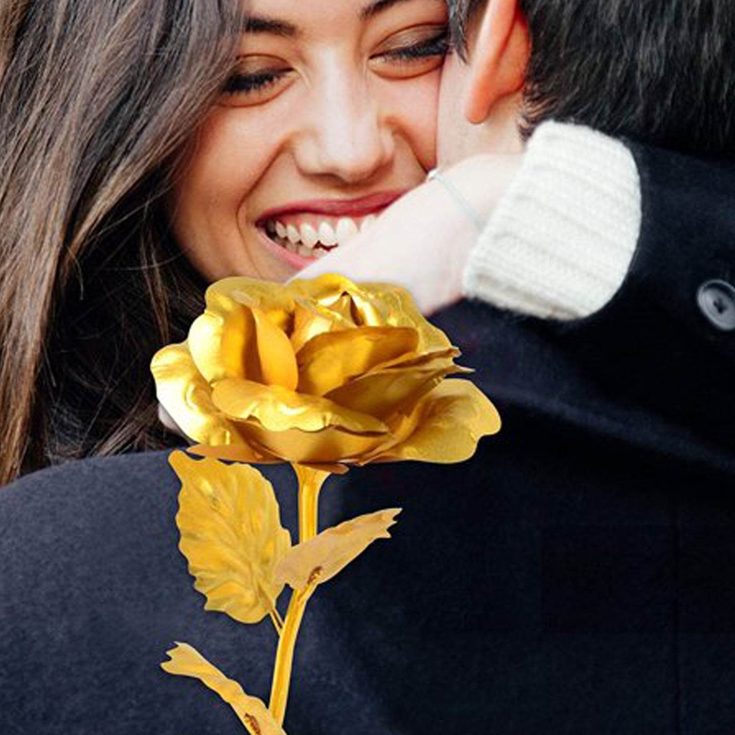 Luxury Decorative Gold Plated Artificial Golden Rose With Premium Box - 9XShoppy