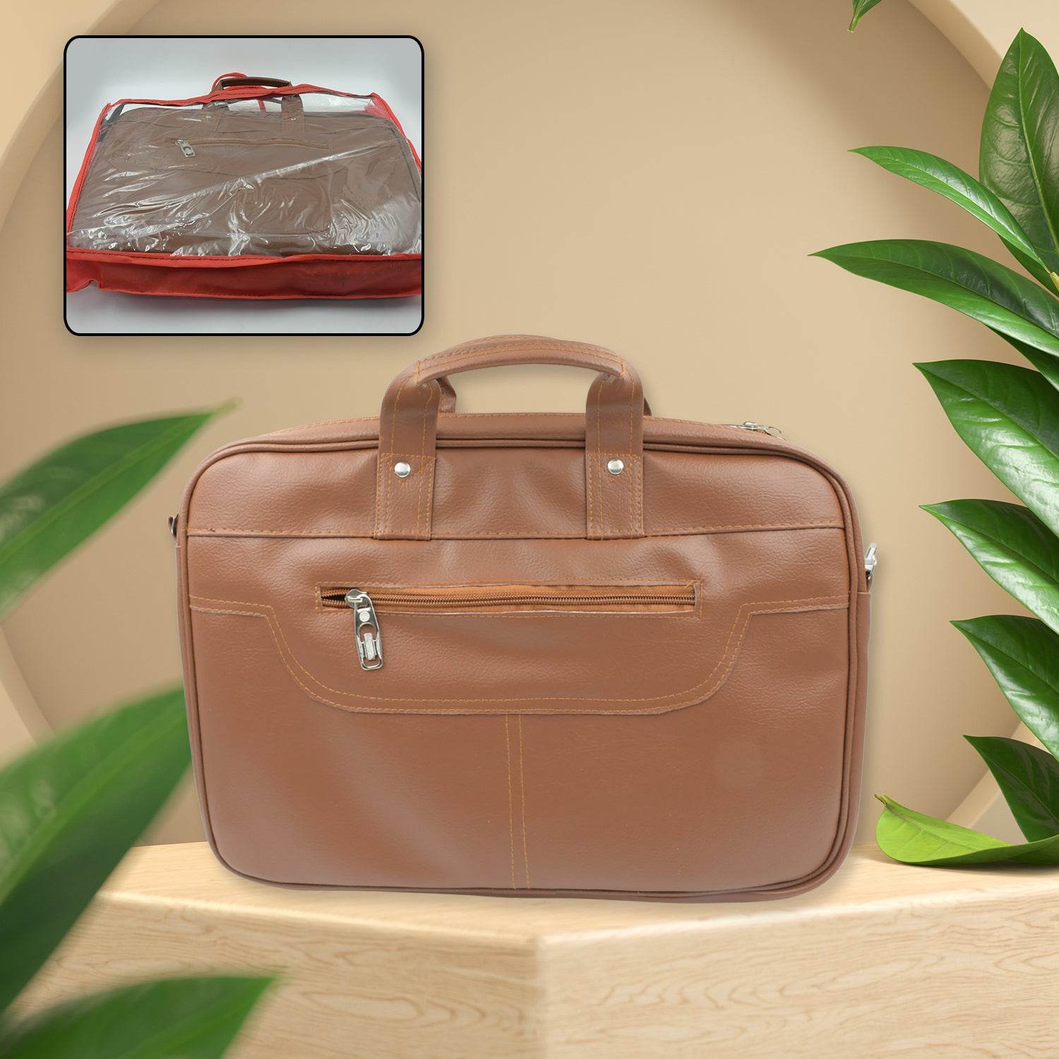 Office Laptop Bag Faux Leather Executive Formal - 9XShoppy