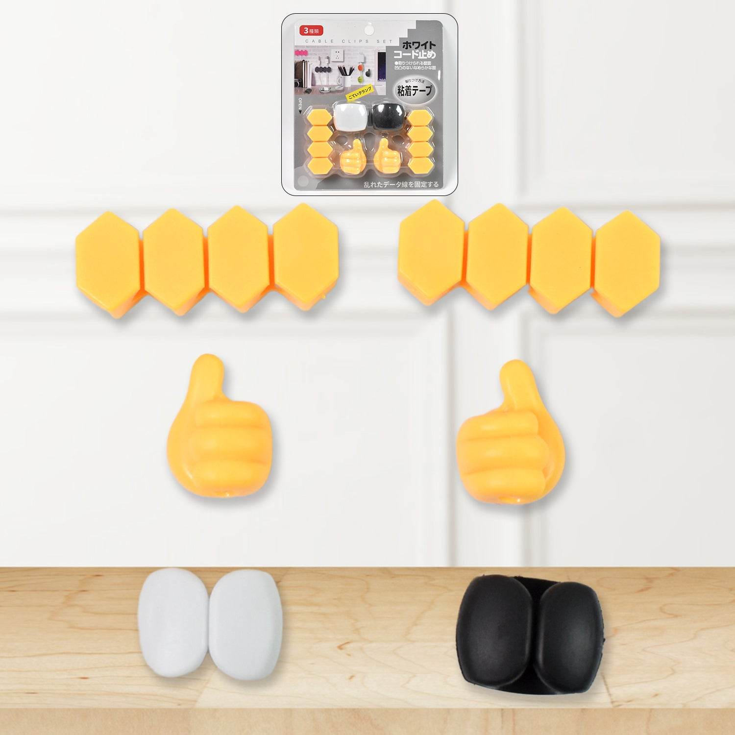 Self Adhesive Hooks For Cable Clips Desktop Cable Organizer (6 Pcs Set Mix Design) - 9XShoppy