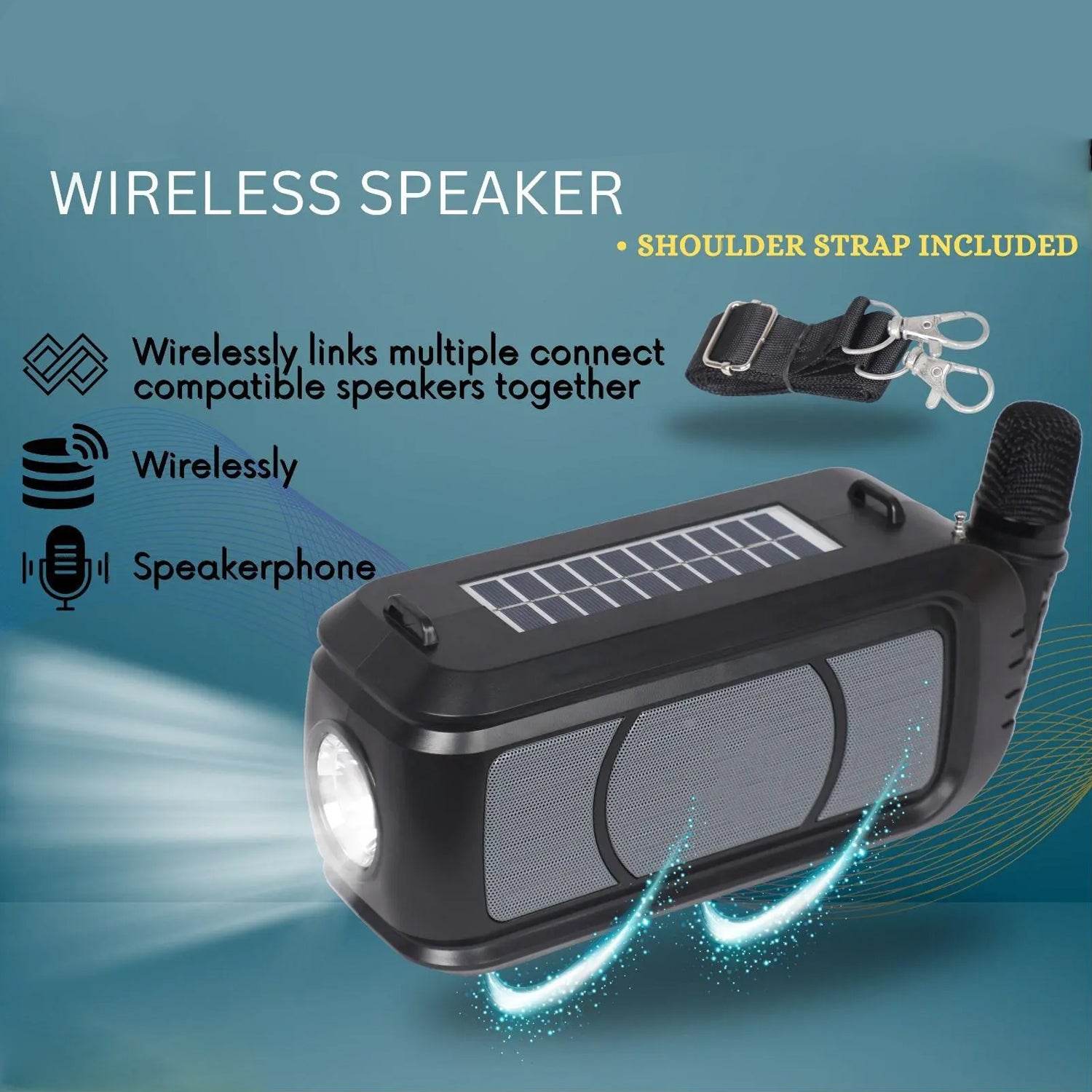 Wireless Bluetooth Speaker 5w High Bass With Wireless Mic - 9XShoppy