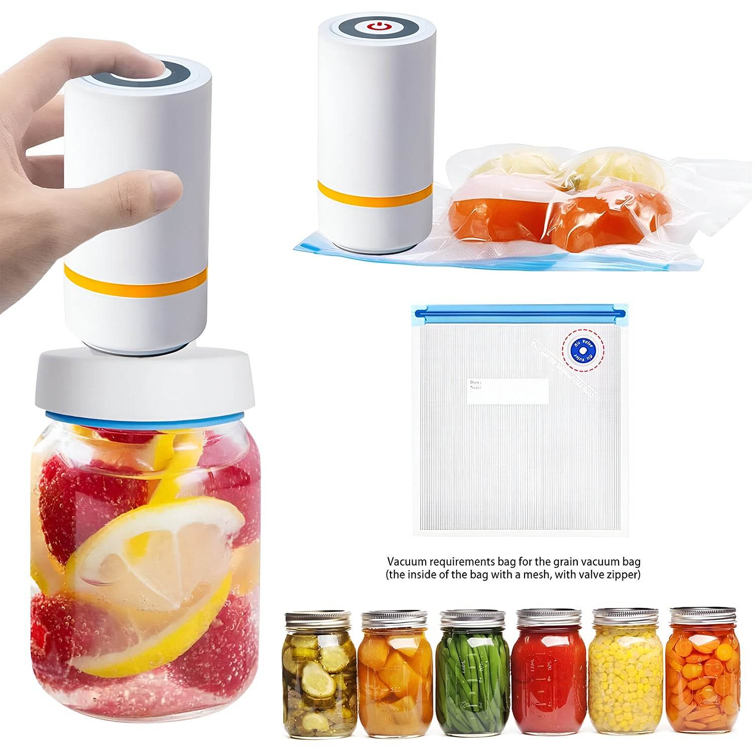 Portable Usb Rechargeable Vacuum Sealer Machine (1 Pc) - 9XShoppy