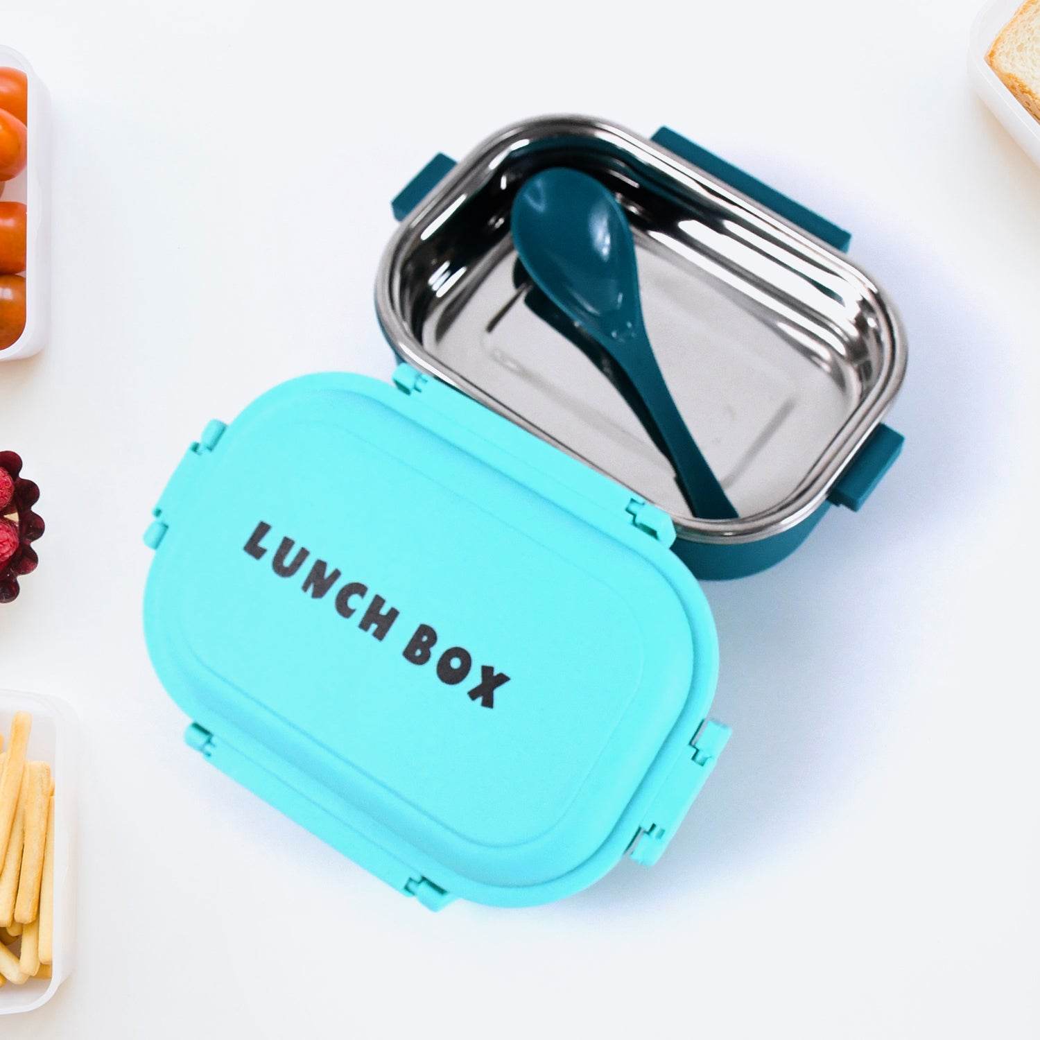 Insulated Testy Stainless Steel Leakproof Lunch Box With Spoon (1 Set) - 9XShoppy