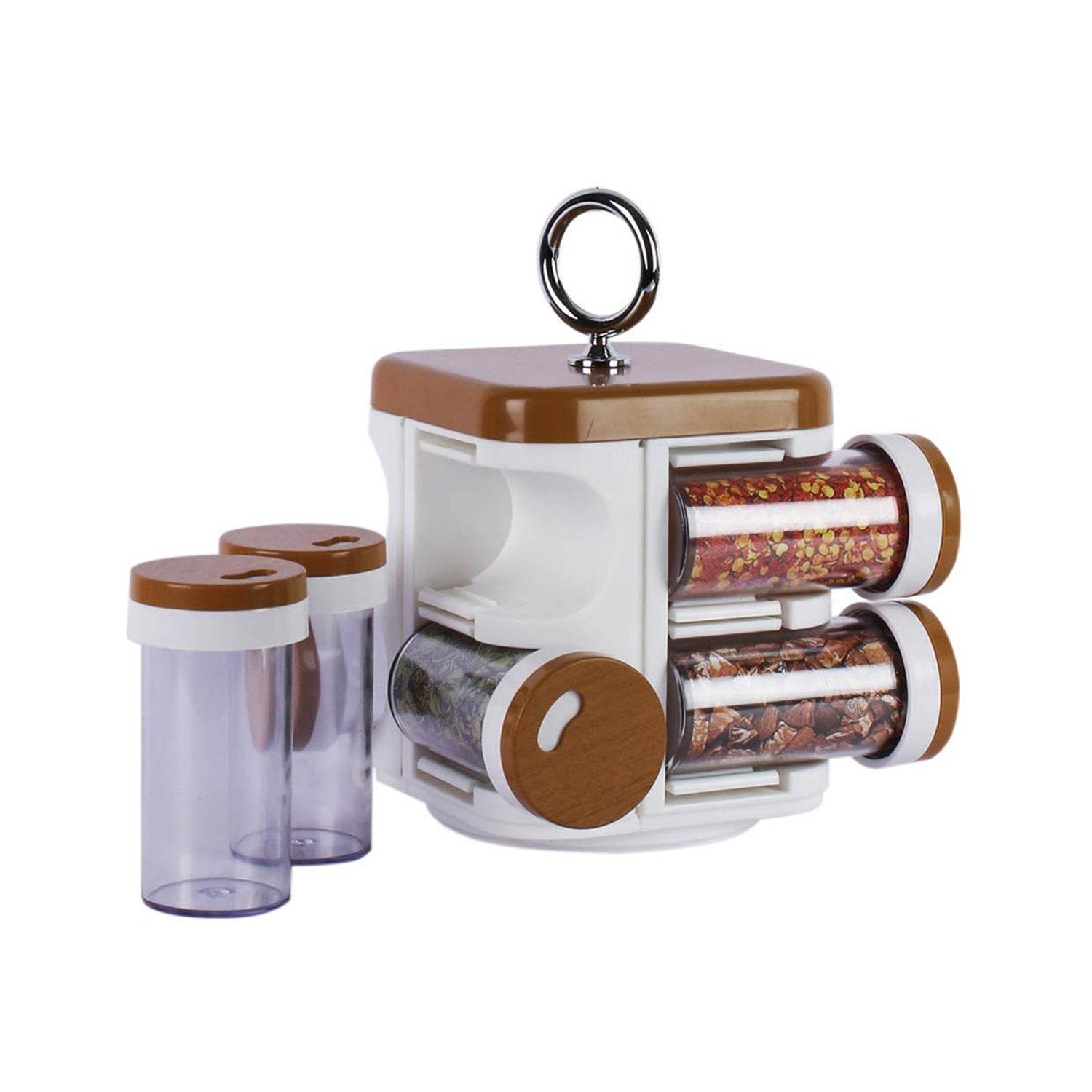 8117 Ganesh Storewell Plastic Spice Rack - Set Of 8 - 9XShoppy