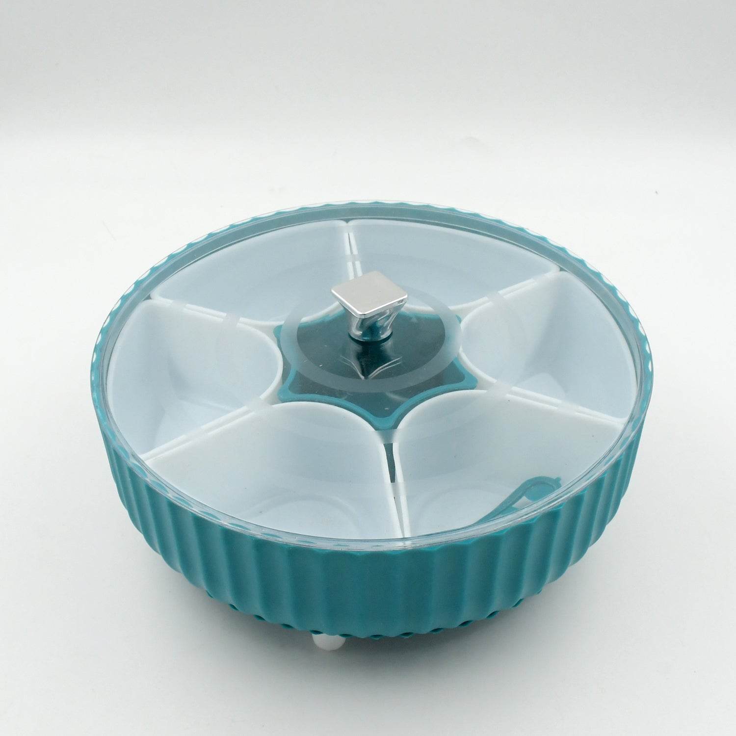 5811 360 Revolving Spice Box Dry Fruit Box Plastic 7 Compartment Box Suitable For Multipurpose Storage Use Like Dry Fruit Spices Pickle Tea Sugar Etc Kitchen Use - 9XShoppy