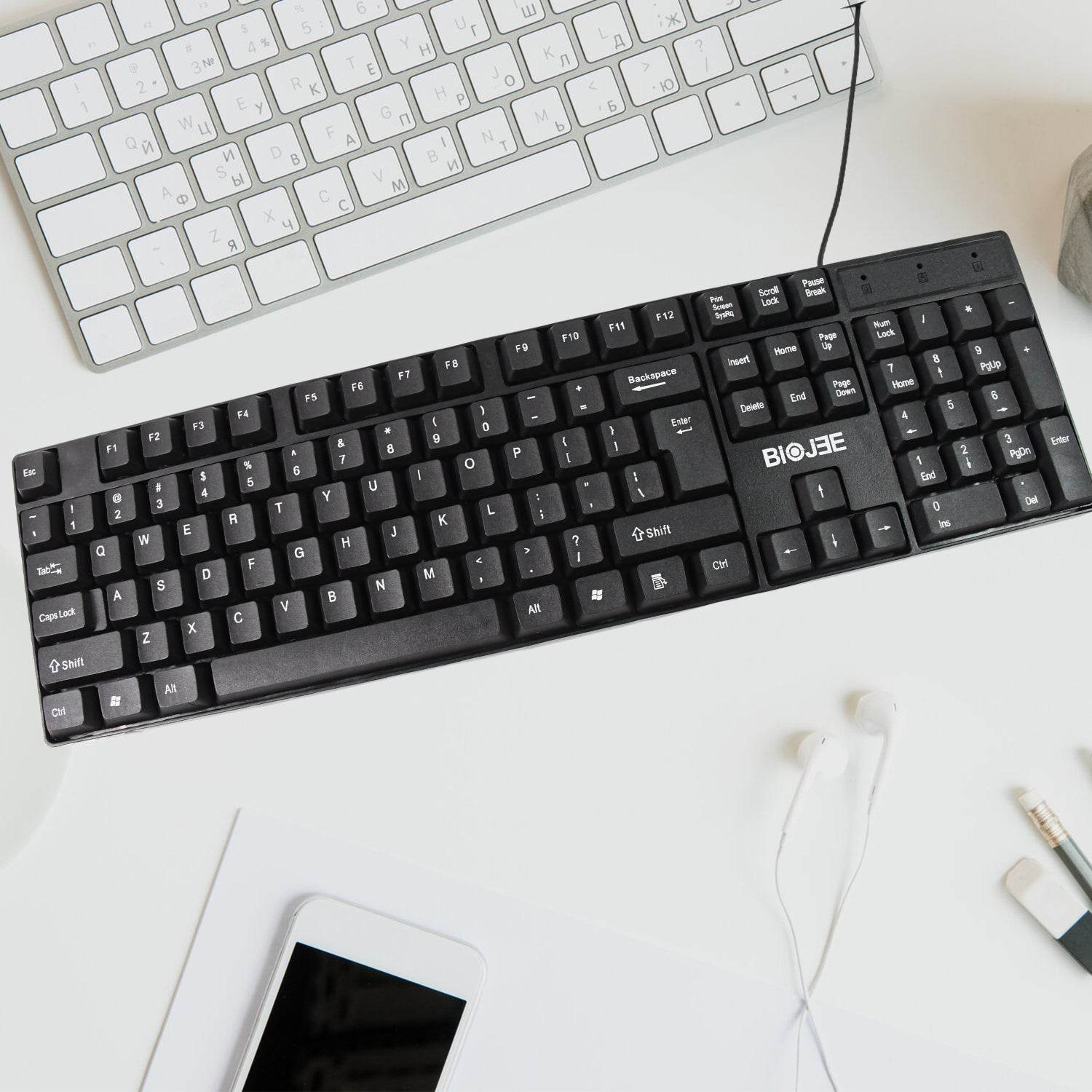 Wired Usb Keyboard 104 Keys (1 Pc) - 9XShoppy