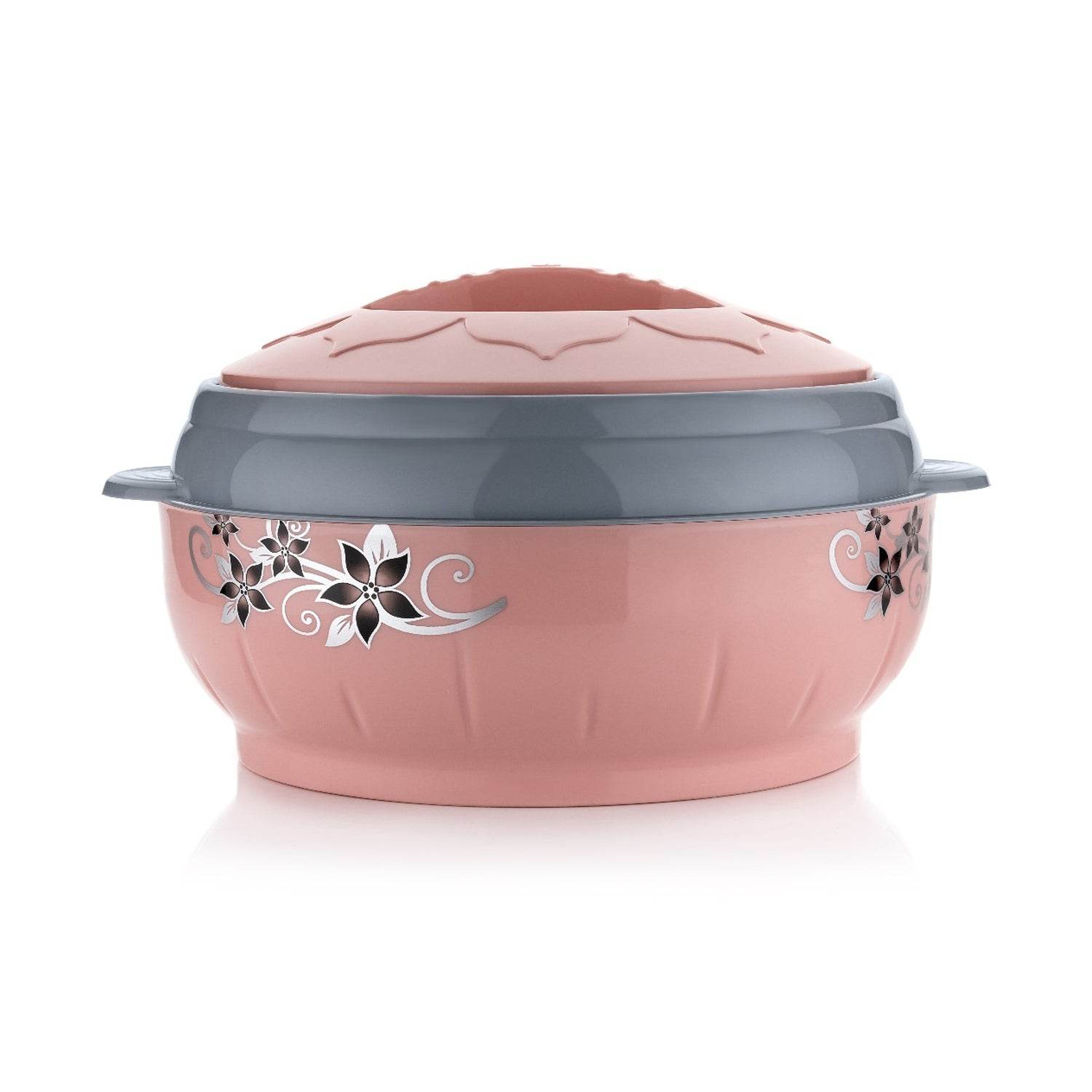 5788 High Quality Steel Casserole Box For Food Searving Inner Steel Insulated Casserole Hot Pot Flowers Printed Chapati Box For Roti Kitchen (Approx 4500 Ml) - 9XShoppy