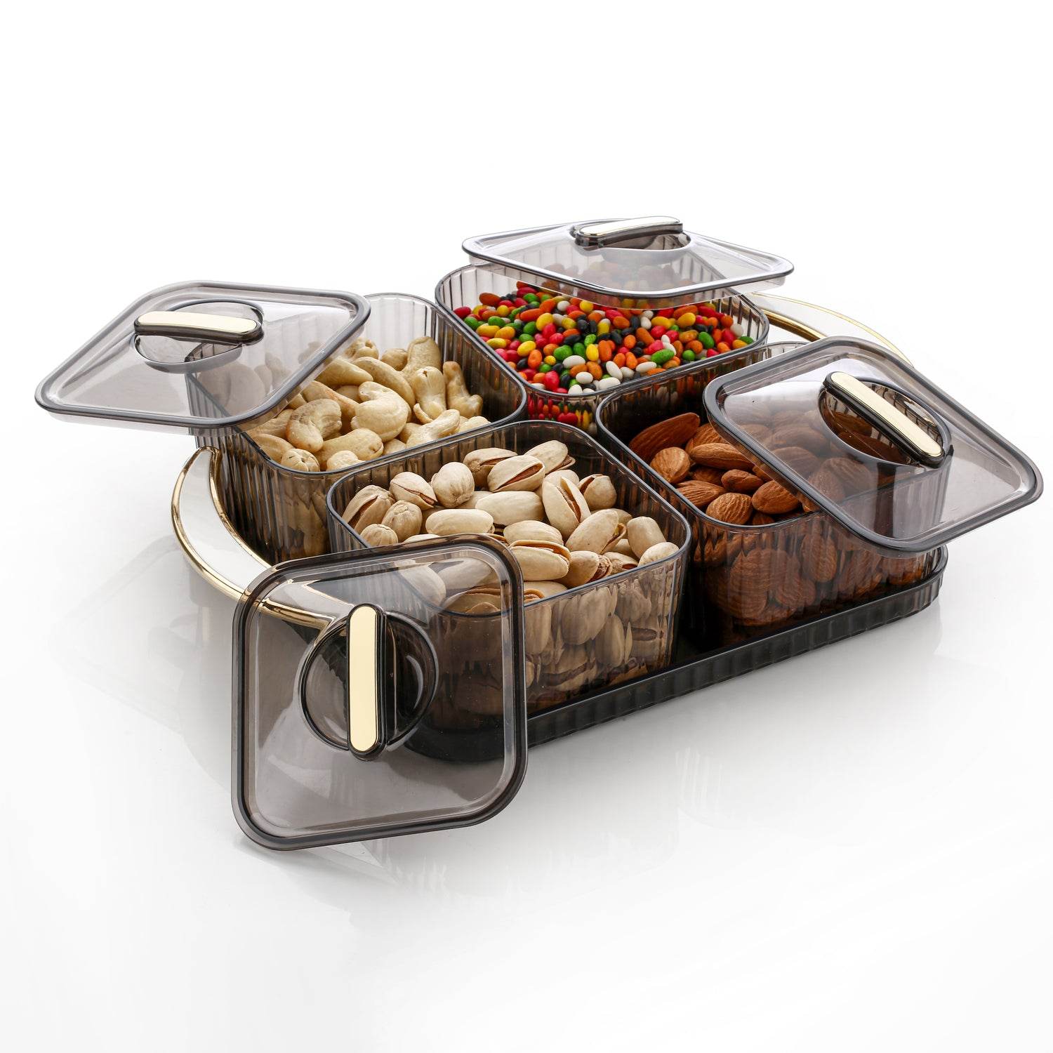 Luxury Delight 4-piece Dryfruit Storage Box (1 Set) - 9XShoppy