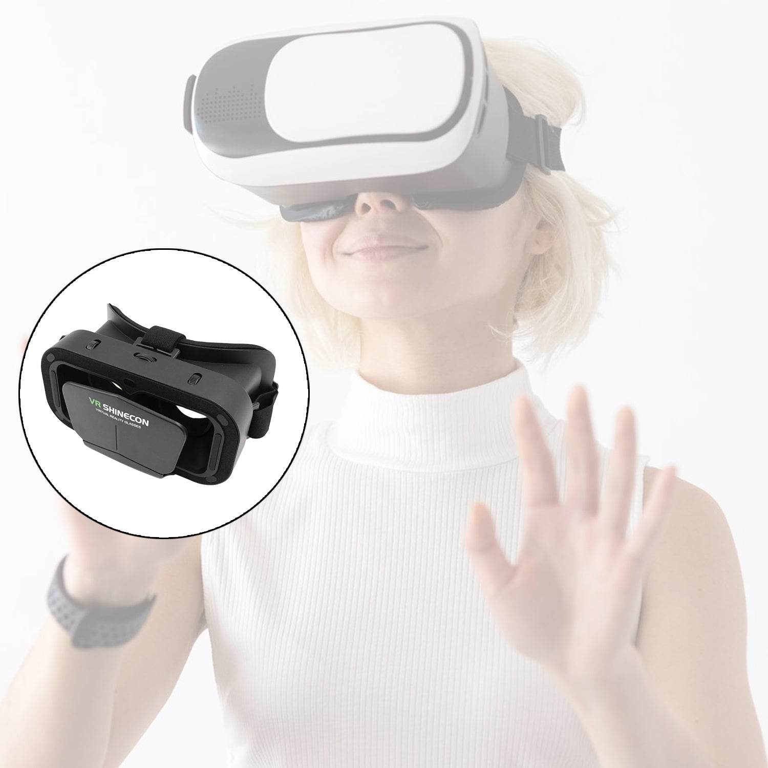 12837 3d Vr Headset Compatible With Iphone Android Virtual Reality Vr Goggles For 3d Vr Movies Video Games (1 Pc) - 9XShoppy
