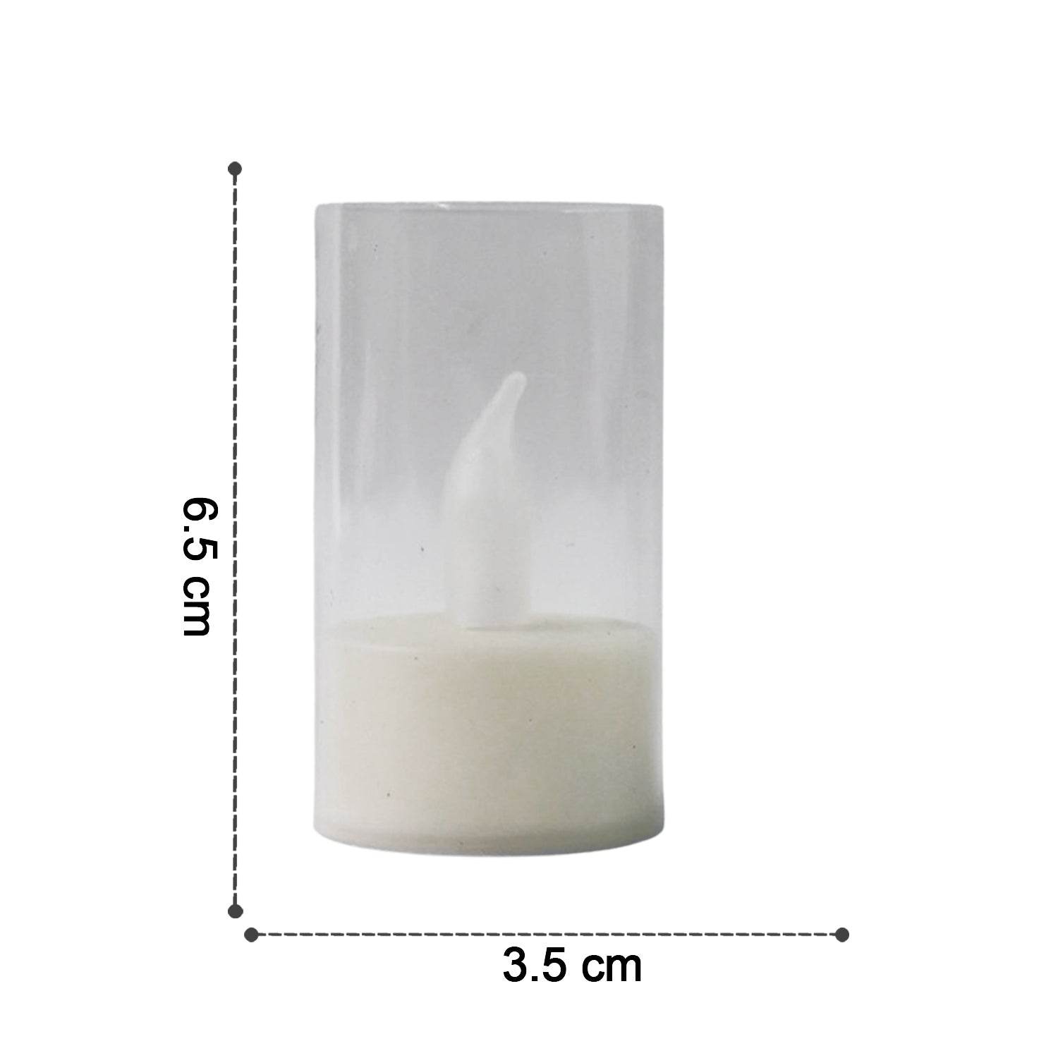 Flameless Candles With Transparent Plastic Covers Set Of 24 Pcs Led - 9XShoppy