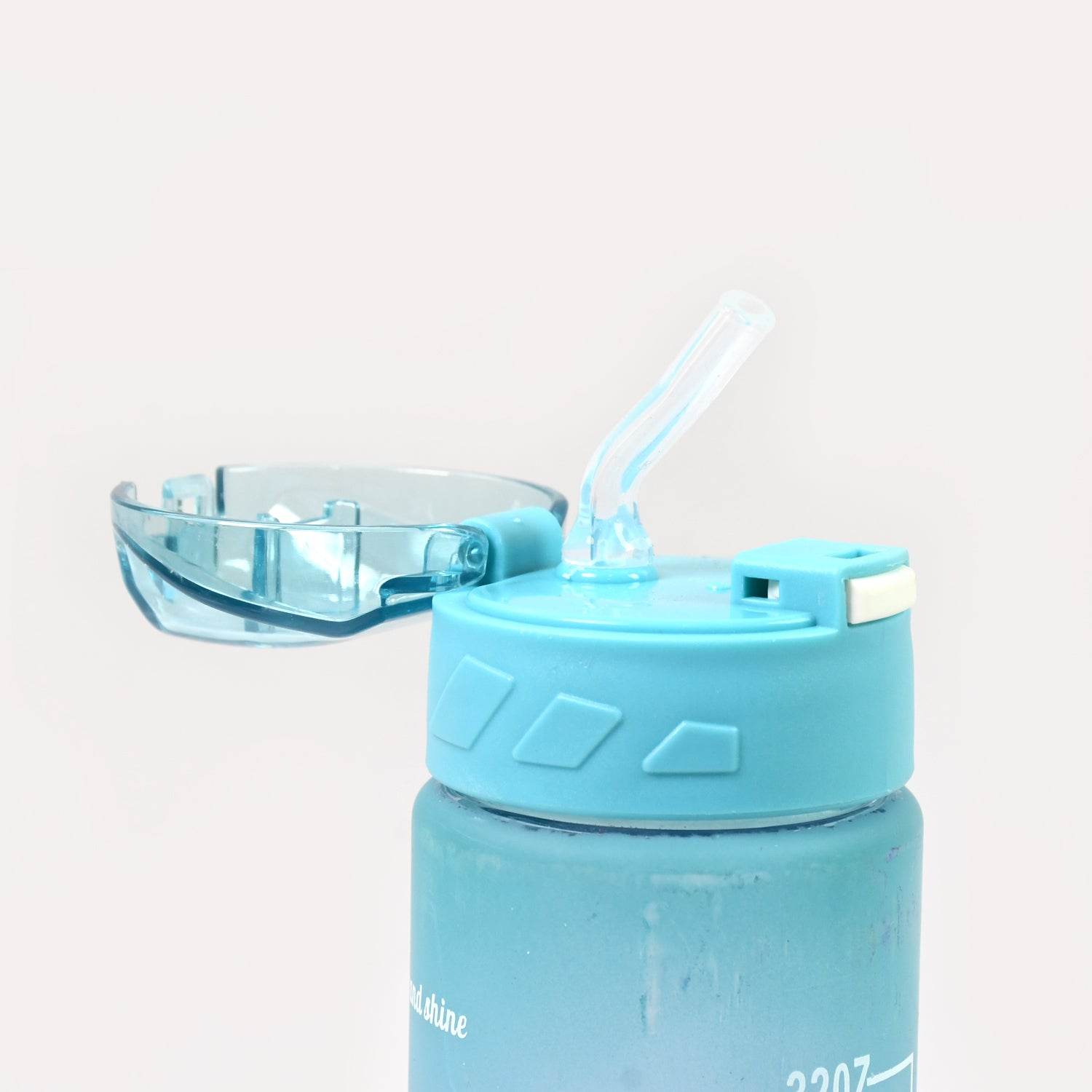 Plastic Colorful Motivational Water Bottle With Straw (900 Ml) - 9XShoppy