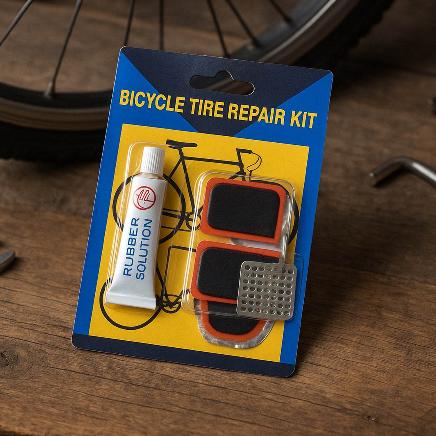 Bicycle Tire Repair Kit Puncture Repair Set With Adhesive Portable Tools - 9XShoppy