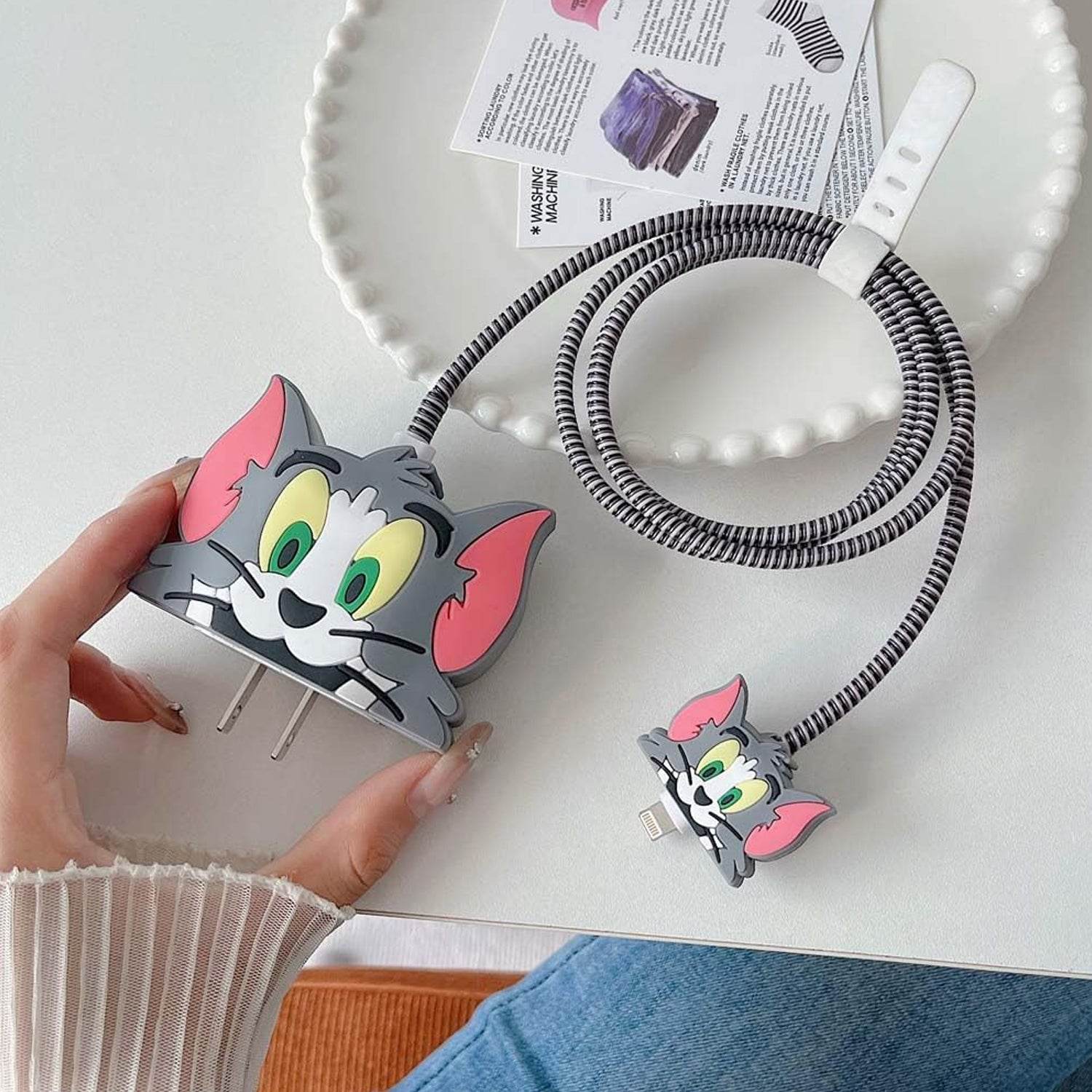 Cartoon Character Silicon Charger Case Cover For Ip 18-20w (Mix Design 1 Pc) - 9XShoppy