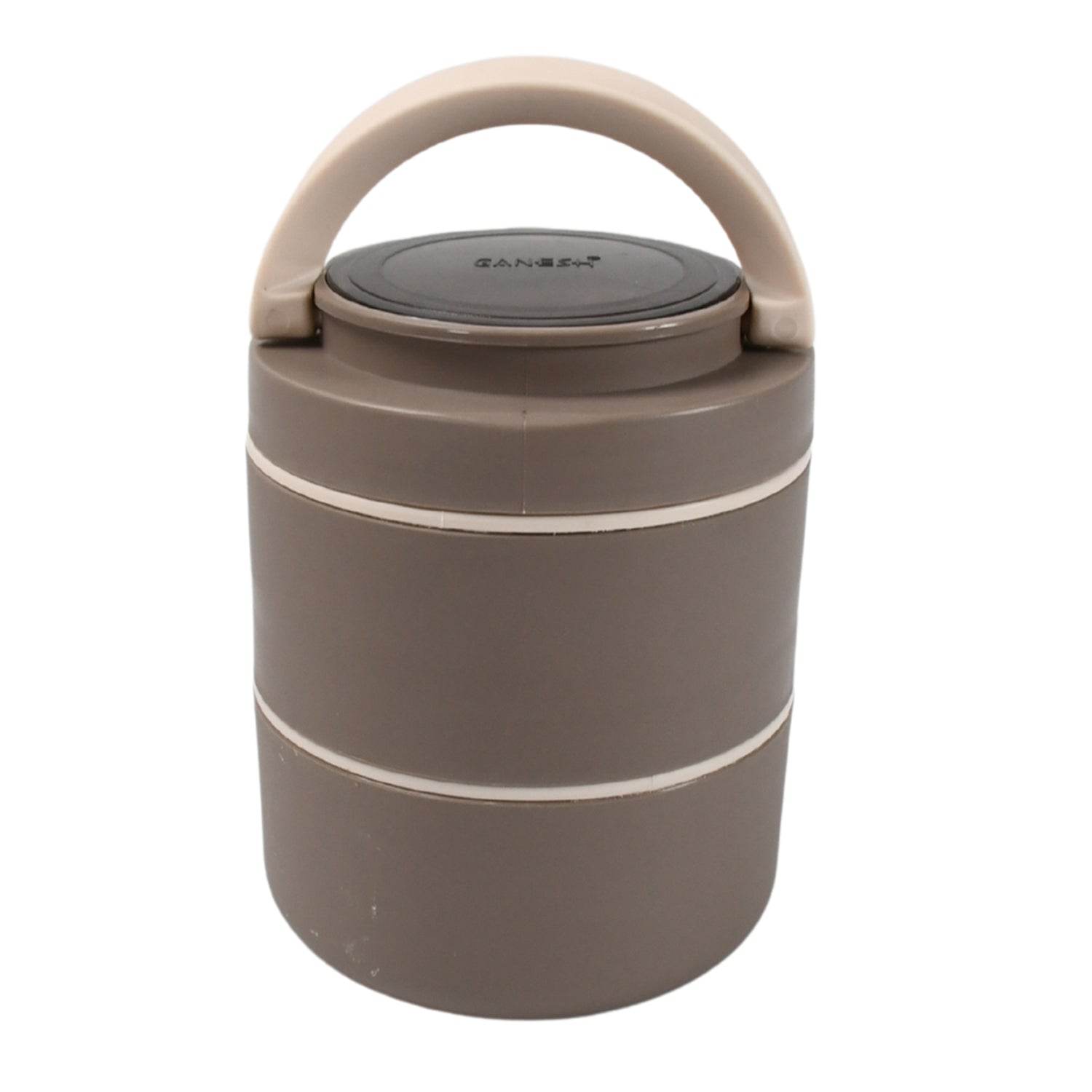 8147 Ganesh Smart Stack 2 Layer Protable Lunch Box Stainless Steel Airtight Leak-proof Lunch Box For Office School Picnic - Color May Vary - 9XShoppy
