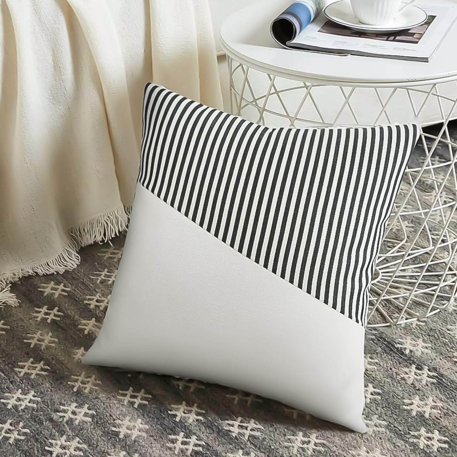 Decorative Pillow Covers Cushion Cases Soft Cotton (26 26 Inch 1 Pair 2 Pc) - 9XShoppy