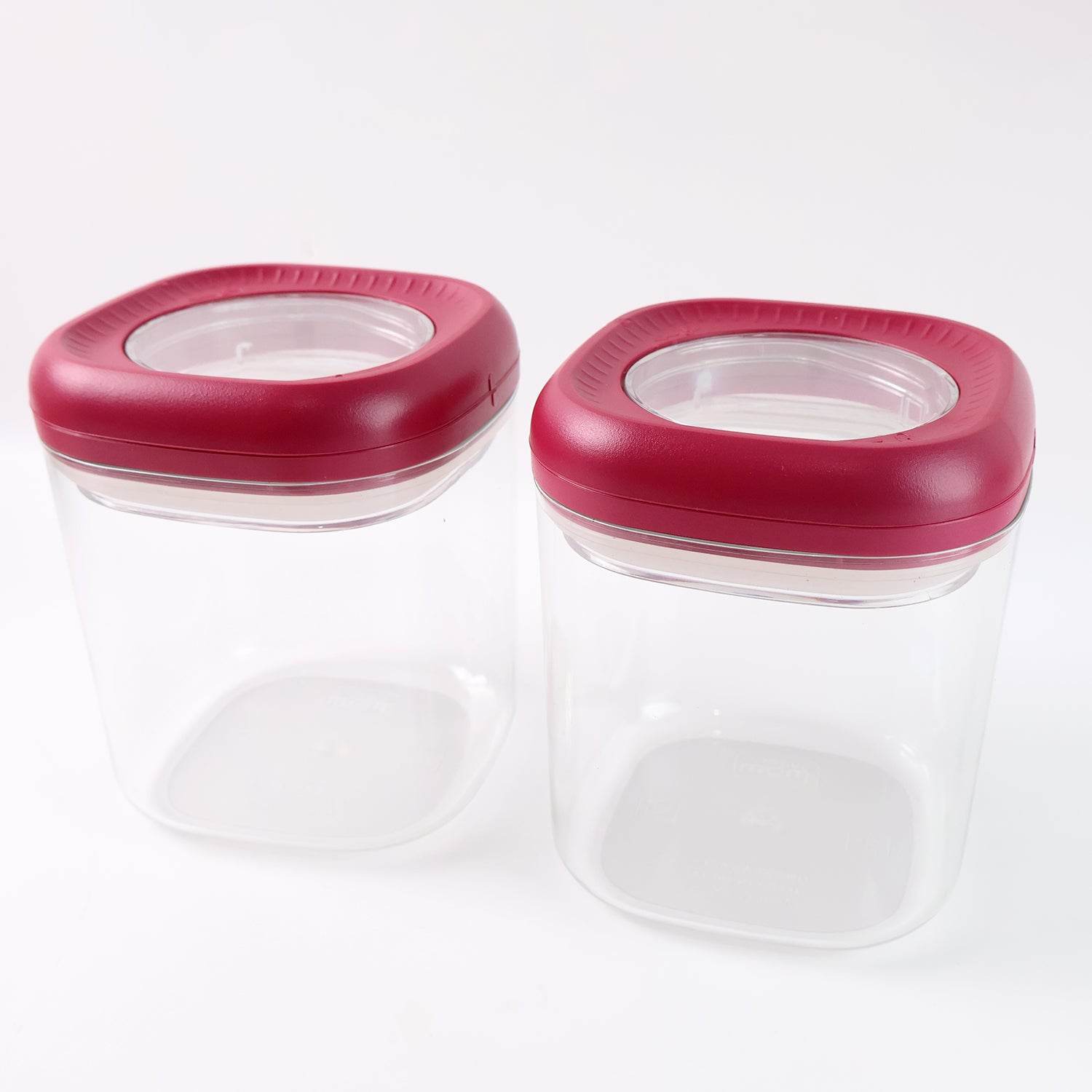 Transparent Twist Lock Kitchen Storage Container Set (Approx 800ml 2pc) - 9XShoppy