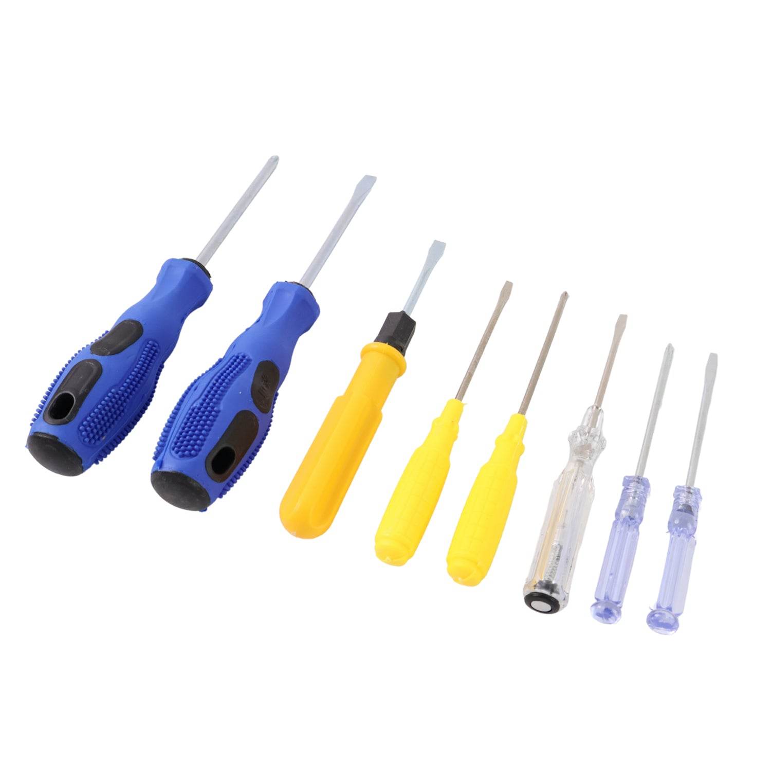 8 In 1 Hand Tool Kit Steel And Plastic Hammer Screwdriver Tape - 9XShoppy
