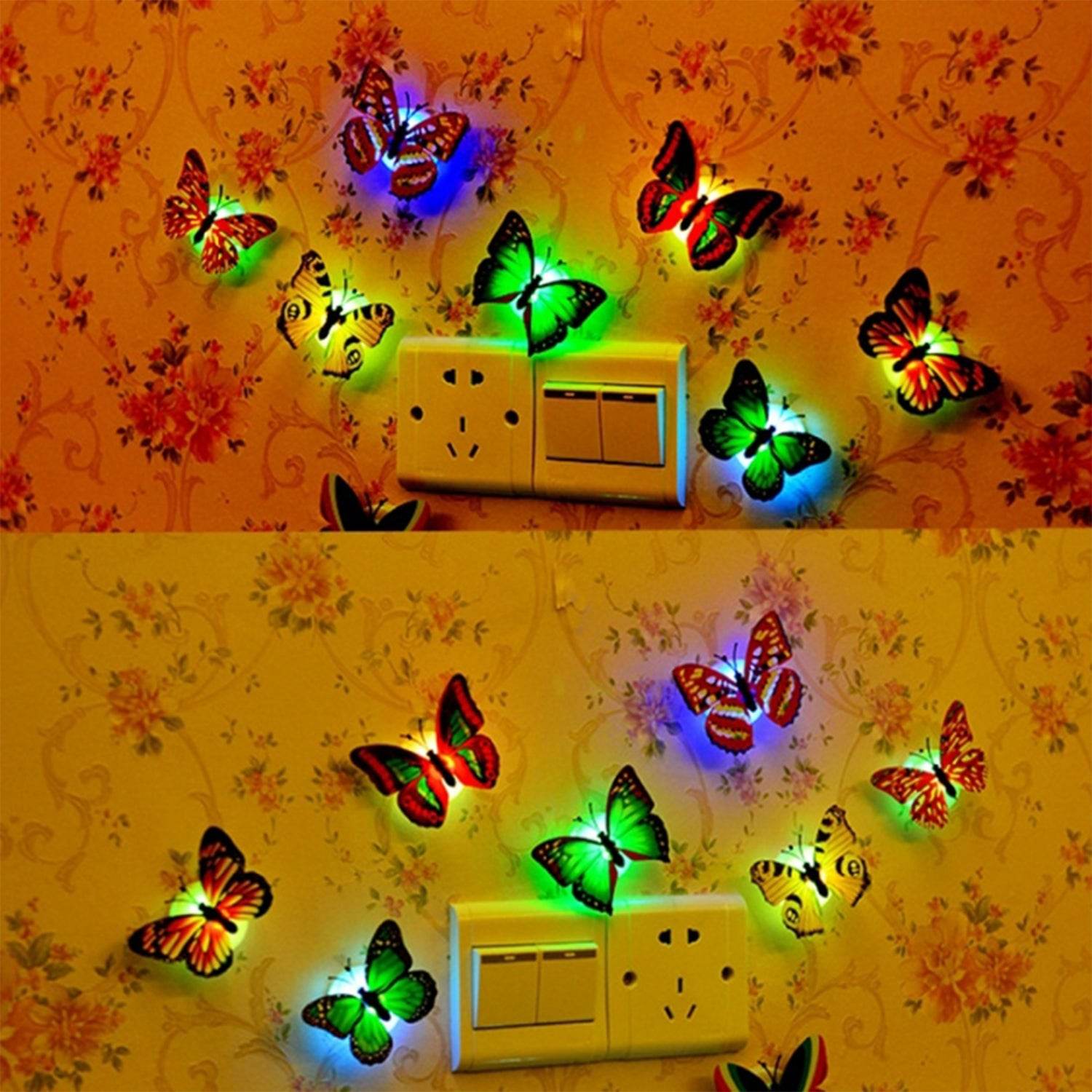 6278 The Butterfly 3d Night Lamp Comes With 3d Illusion Design Suitable For Drawing Room Lobby. - 9XShoppy
