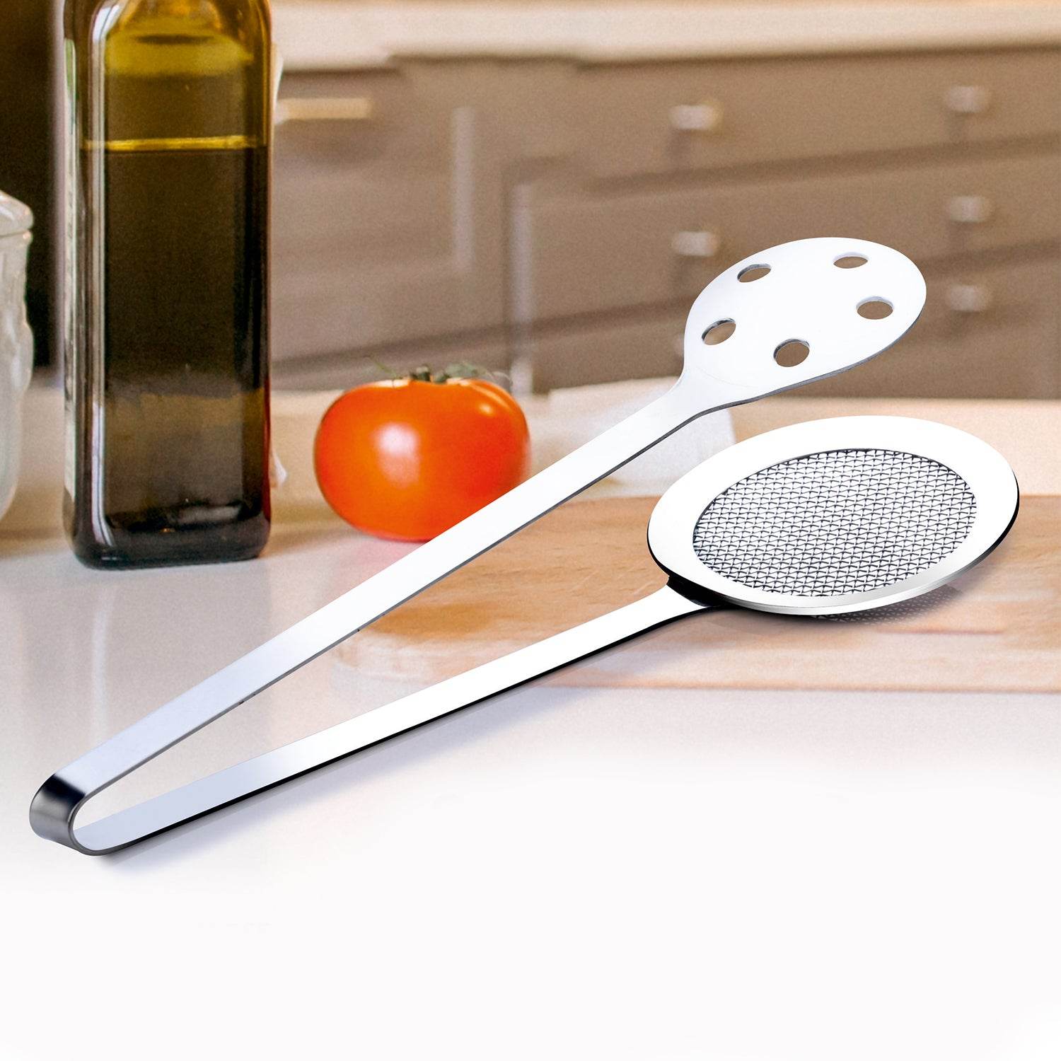 Apex Stainless Steel Skimmer Serving Tong - 9XShoppy