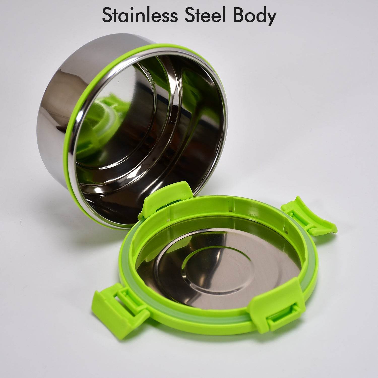 8139 Ganesh Solo Round 400 Stainless Steel Leak Proof Airtight Lunch Pack For Office School Use - 9XShoppy