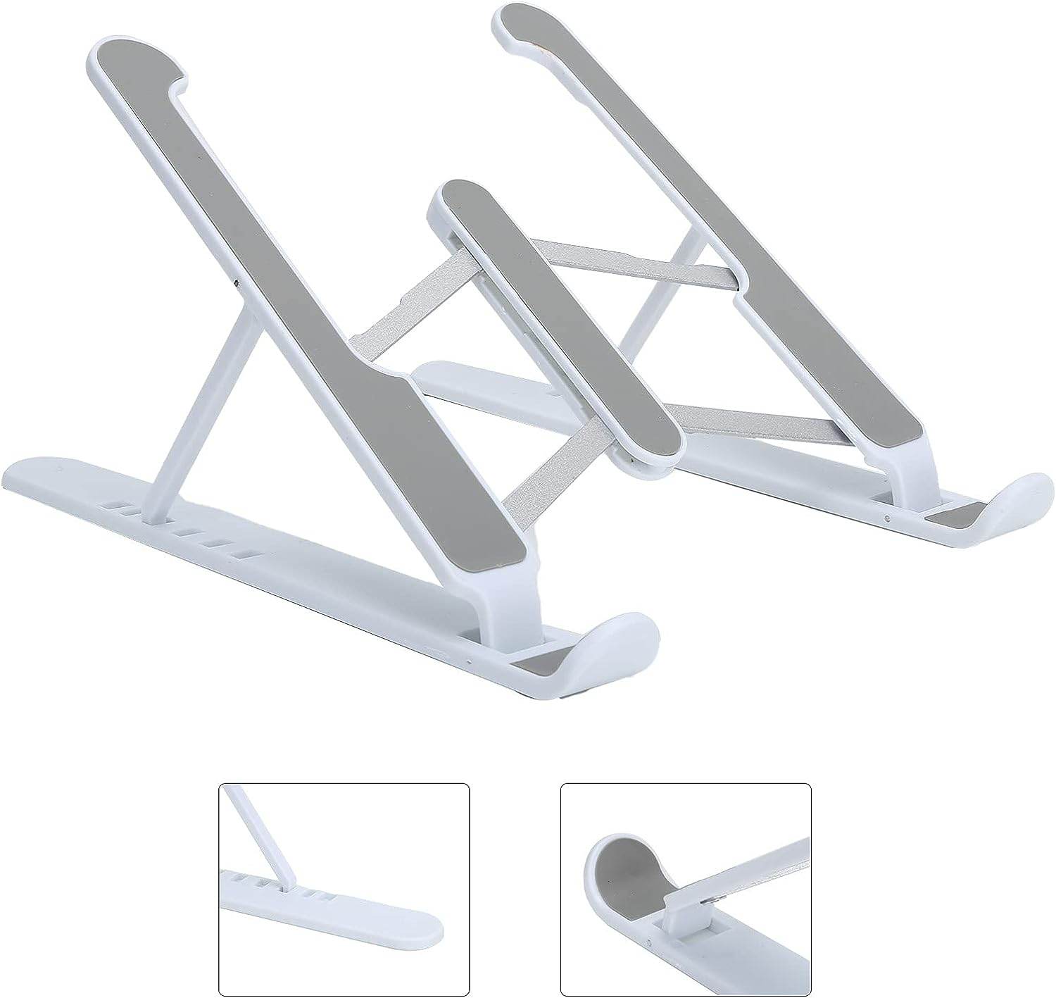7240 Adjustable Laptop Stand Holder With Built-in Foldable Legs And High Quality Fibre - 9XShoppy