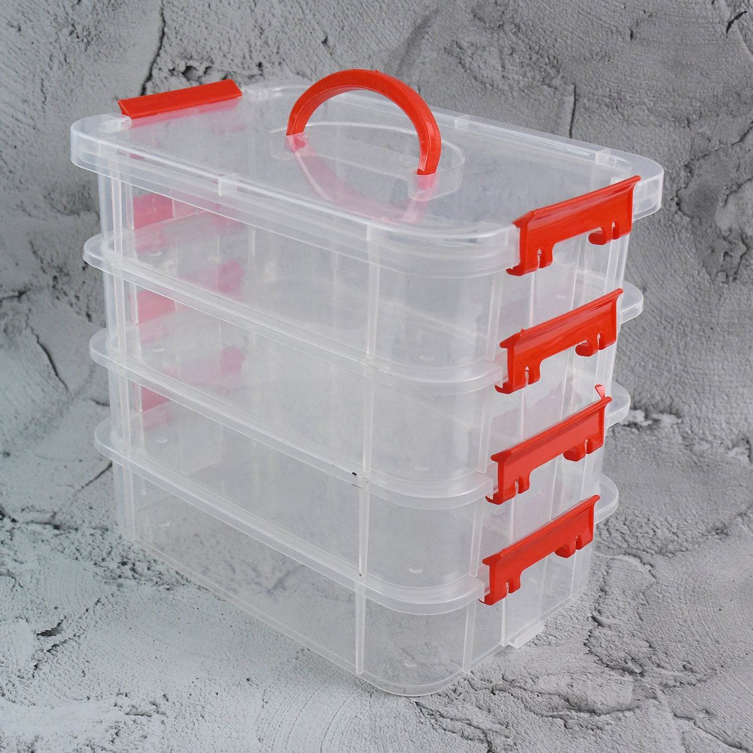 4-layer Transparent Multipurpose Plastic Storage Box - 9XShoppy
