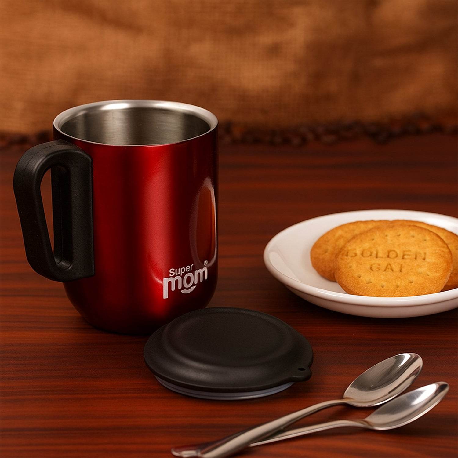Stainless Steel Metallic Coffee Mug Approx 300ml (1 Pc) - 9XShoppy