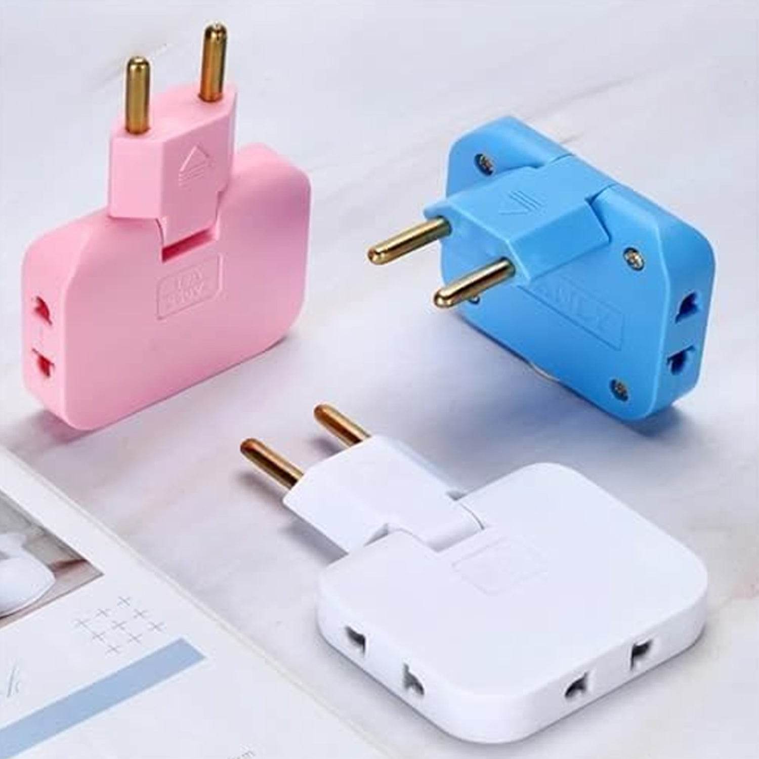 Wireless 3 In 1 Foldable Wall Plug Adapter Socket Converter (1 Pc) - 9XShoppy