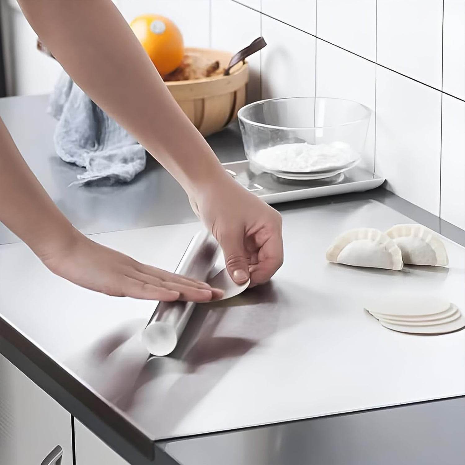 Premium Stainless Steel Anti-bacterial Chopping Board For Kitchen (1 Pc) - 9XShoppy