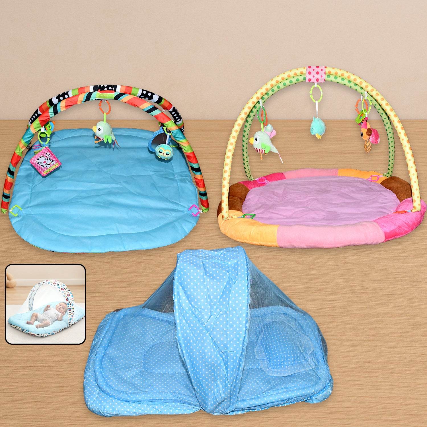 Multipurpose Baby Play Gym And Sleeping Mat (Mix Design 1 Pc) - 9XShoppy