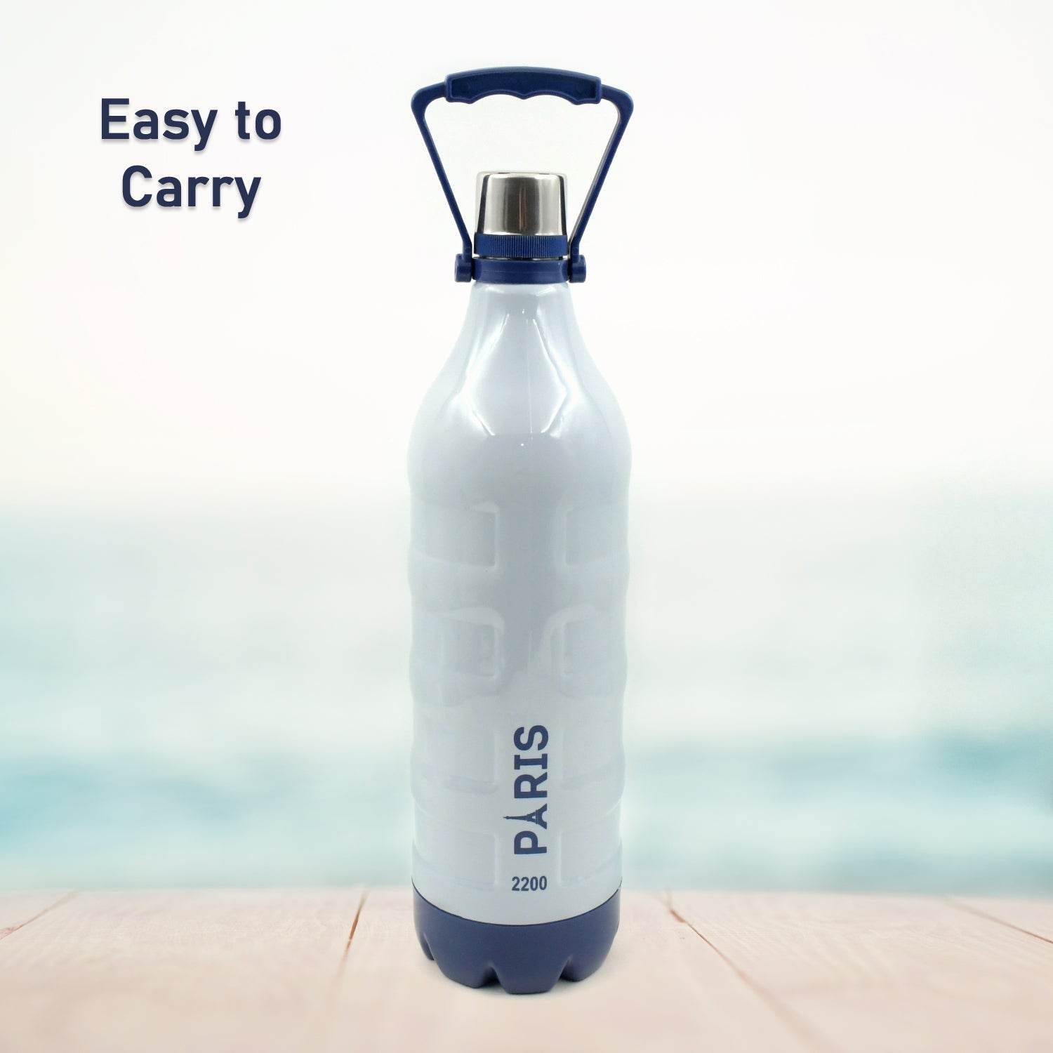 Plastic Sports Insulated Water Bottle With Handle Easy To Carry High Quality Water Bottle Bpa-free Leak-proof For Kids School For Fridge Office Sports School Gym Yoga (1 Pc 1500ml 2200ml) - 9XShoppy
