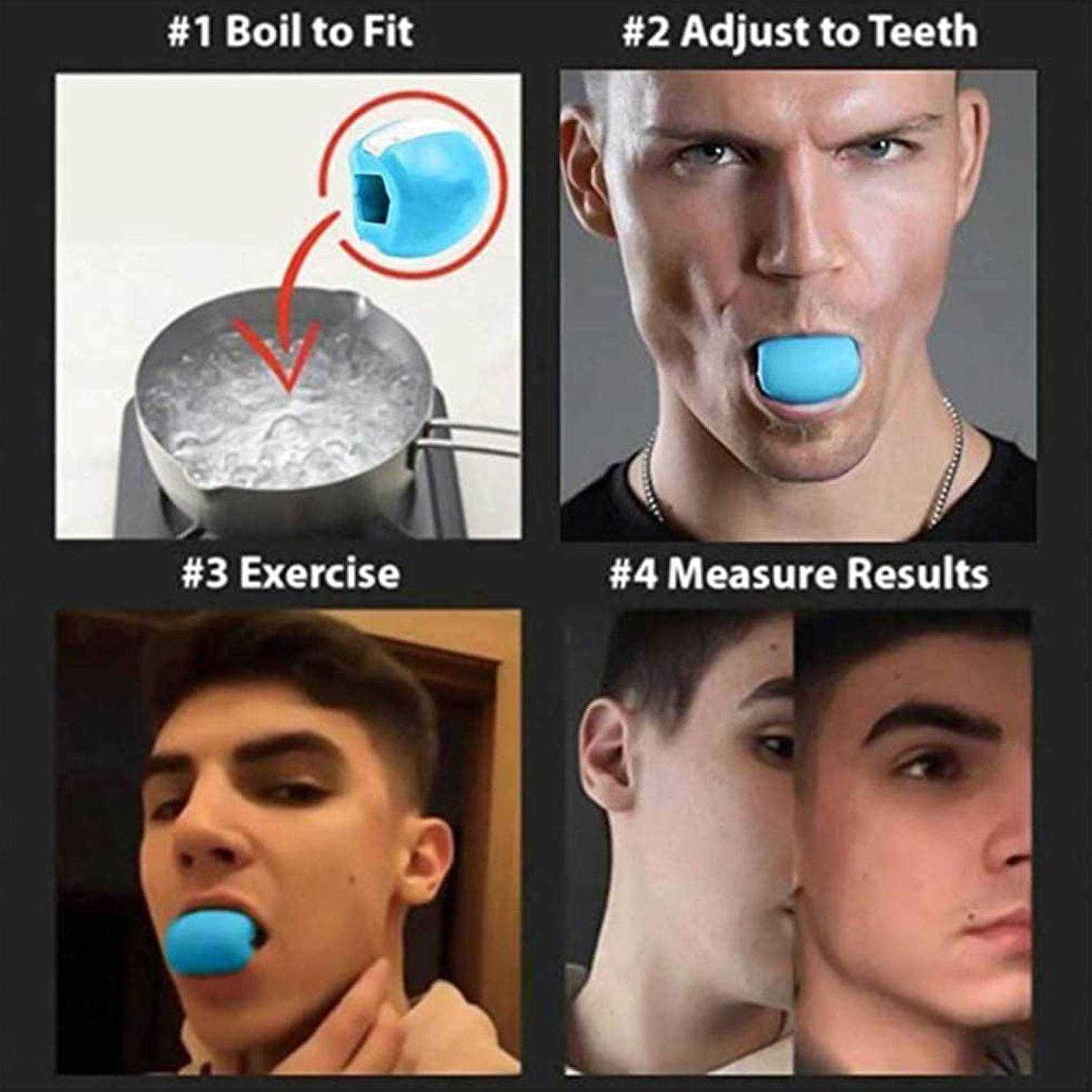 6101 V Cn Blue Jaw Exerciser Used To Gain Sharp And Chiselled Jawline Easily And Fast. - 9XShoppy