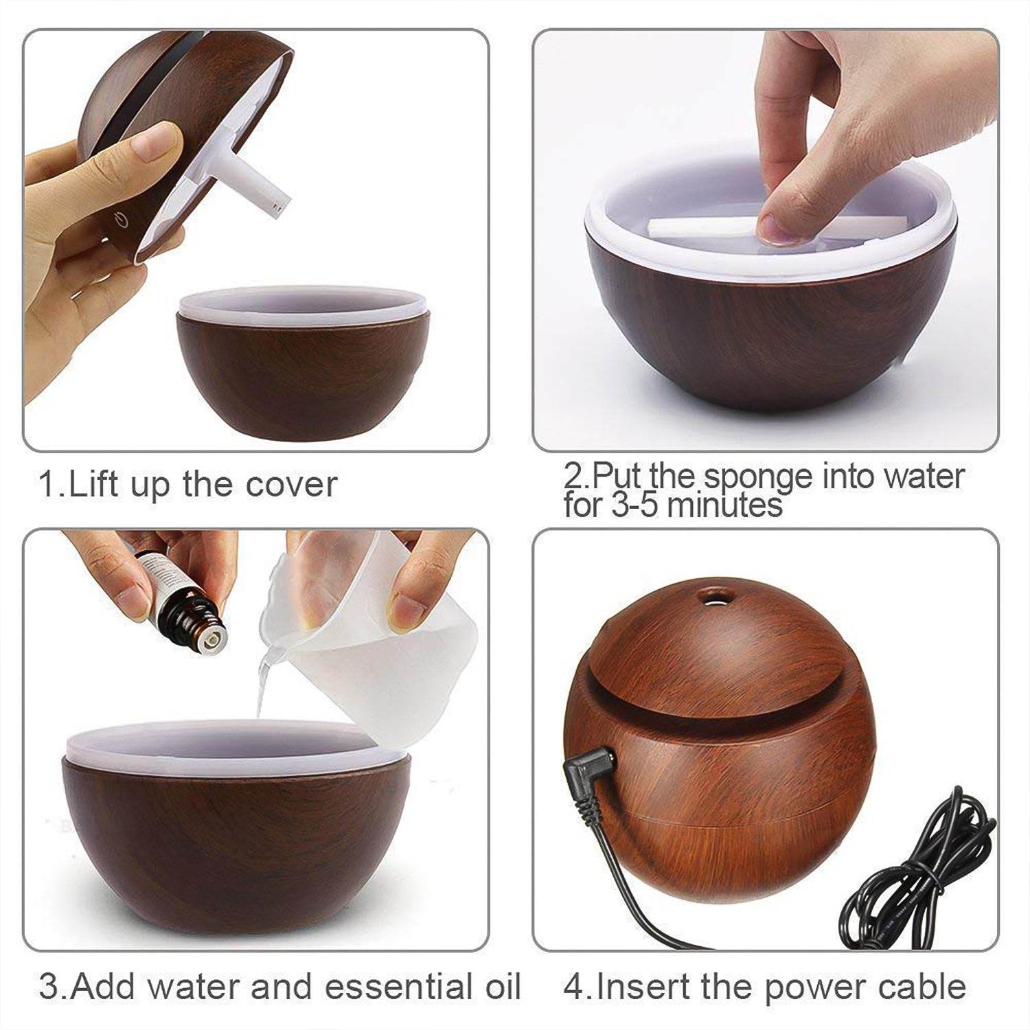 Ultrasonic Aromatherapy Humidifier Usb Desktop (130 Ml 1 Pc) - 9XShoppy