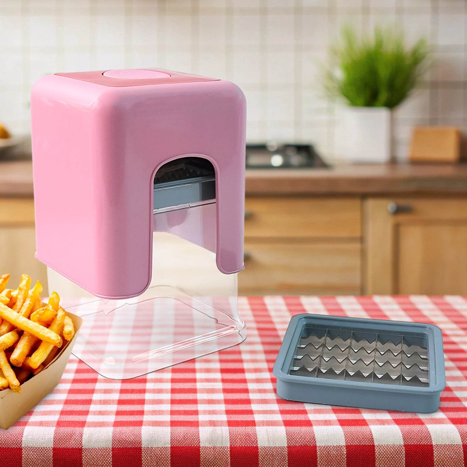 Apex Heavy Duty Potato Chipser Vegetable Chopper With Dual Blade Set - 9XShoppy