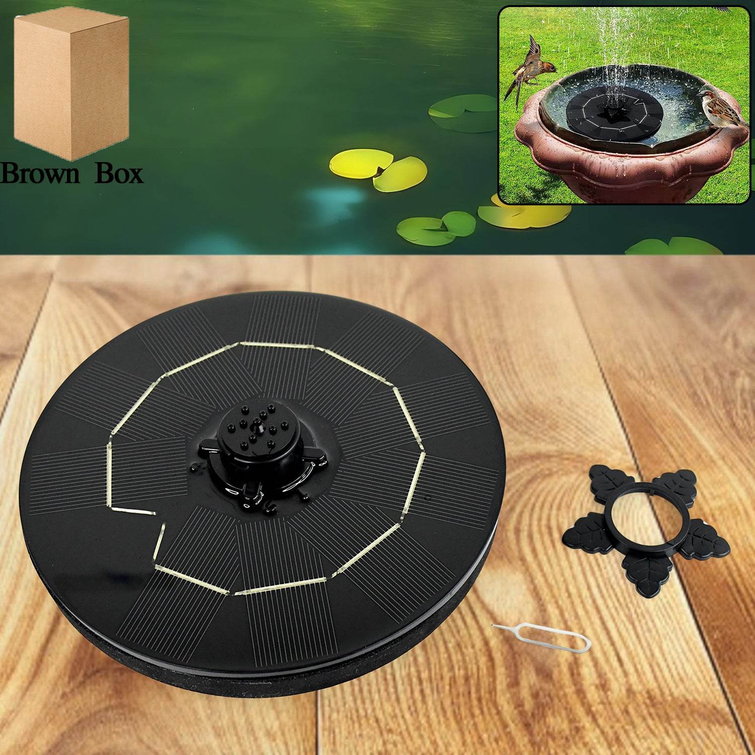 Solar-powered Floating Water Fountain Pump Kit - 9XShoppy