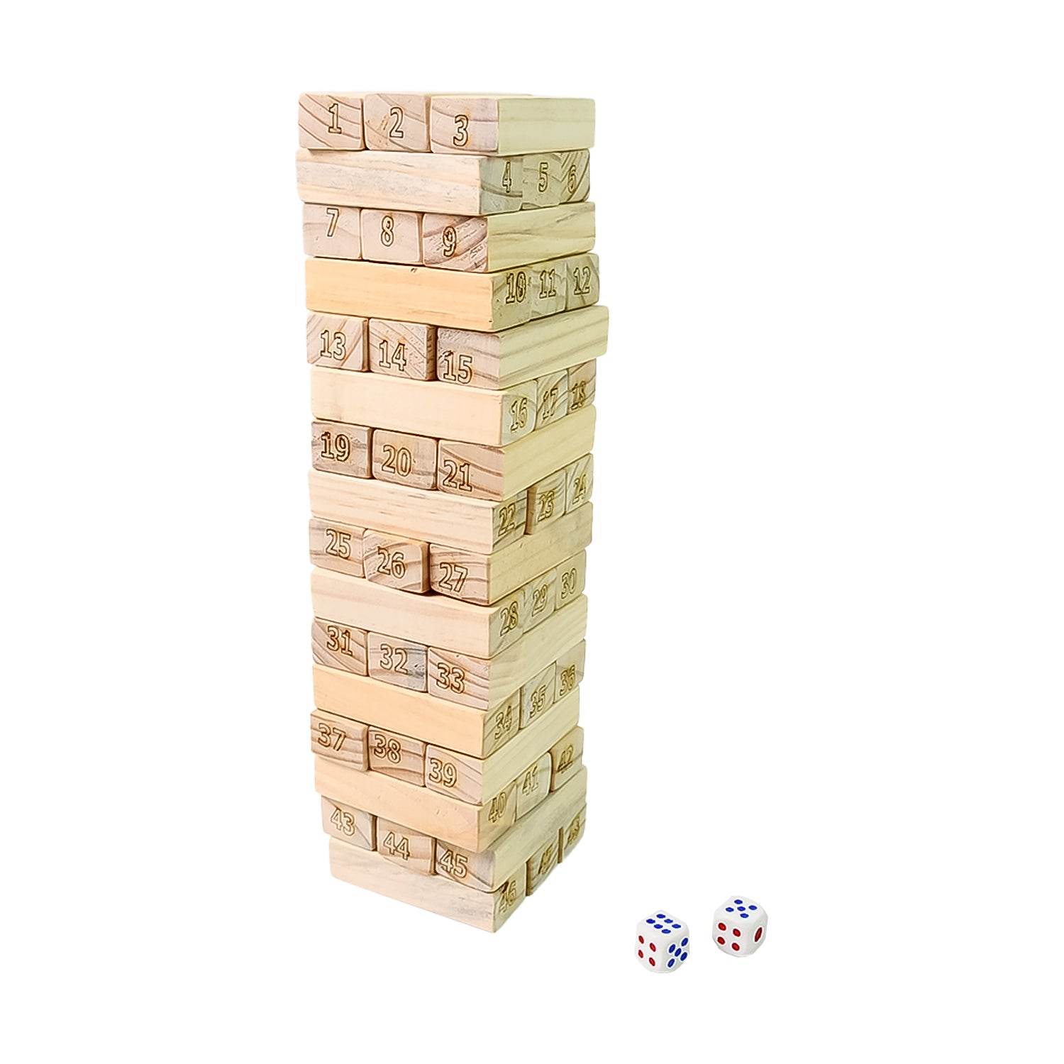 Wooden Tumbling Stacking Tower Game - 9XShoppy